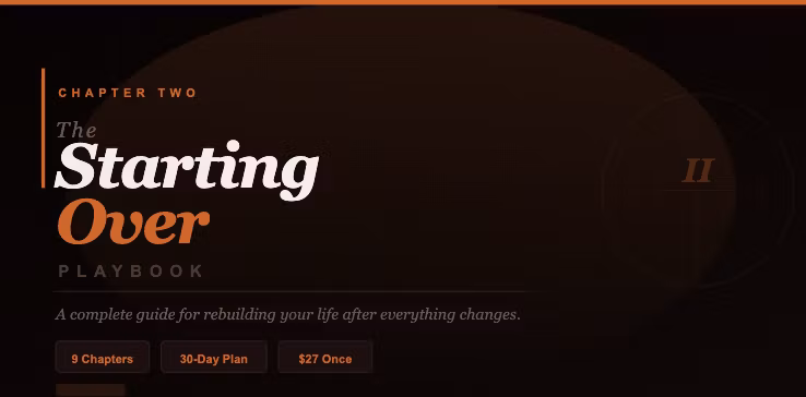 The Starting Over Playbook