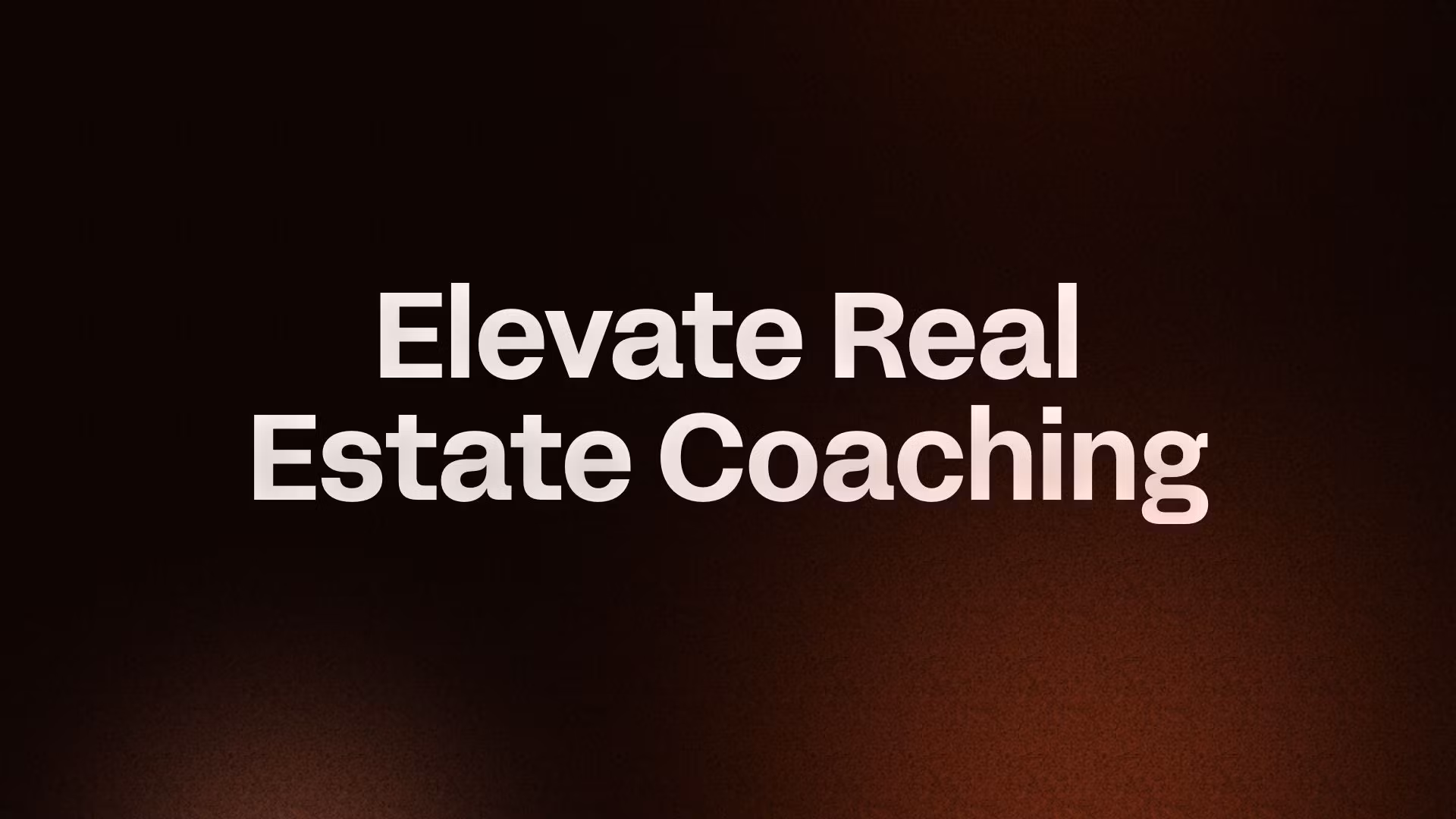 Elevate Real Estate Coaching