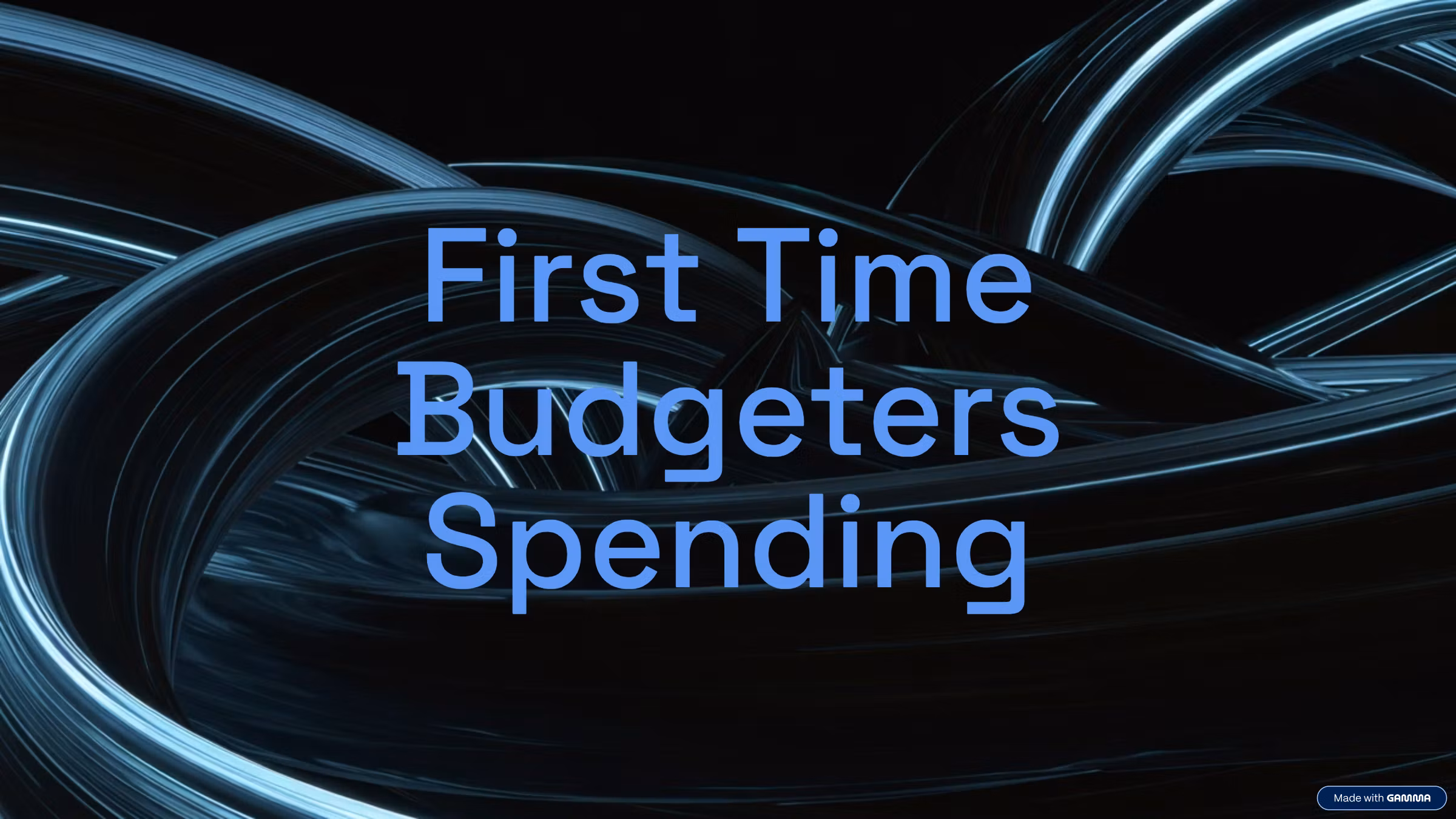  First Time Budgeters Spending
