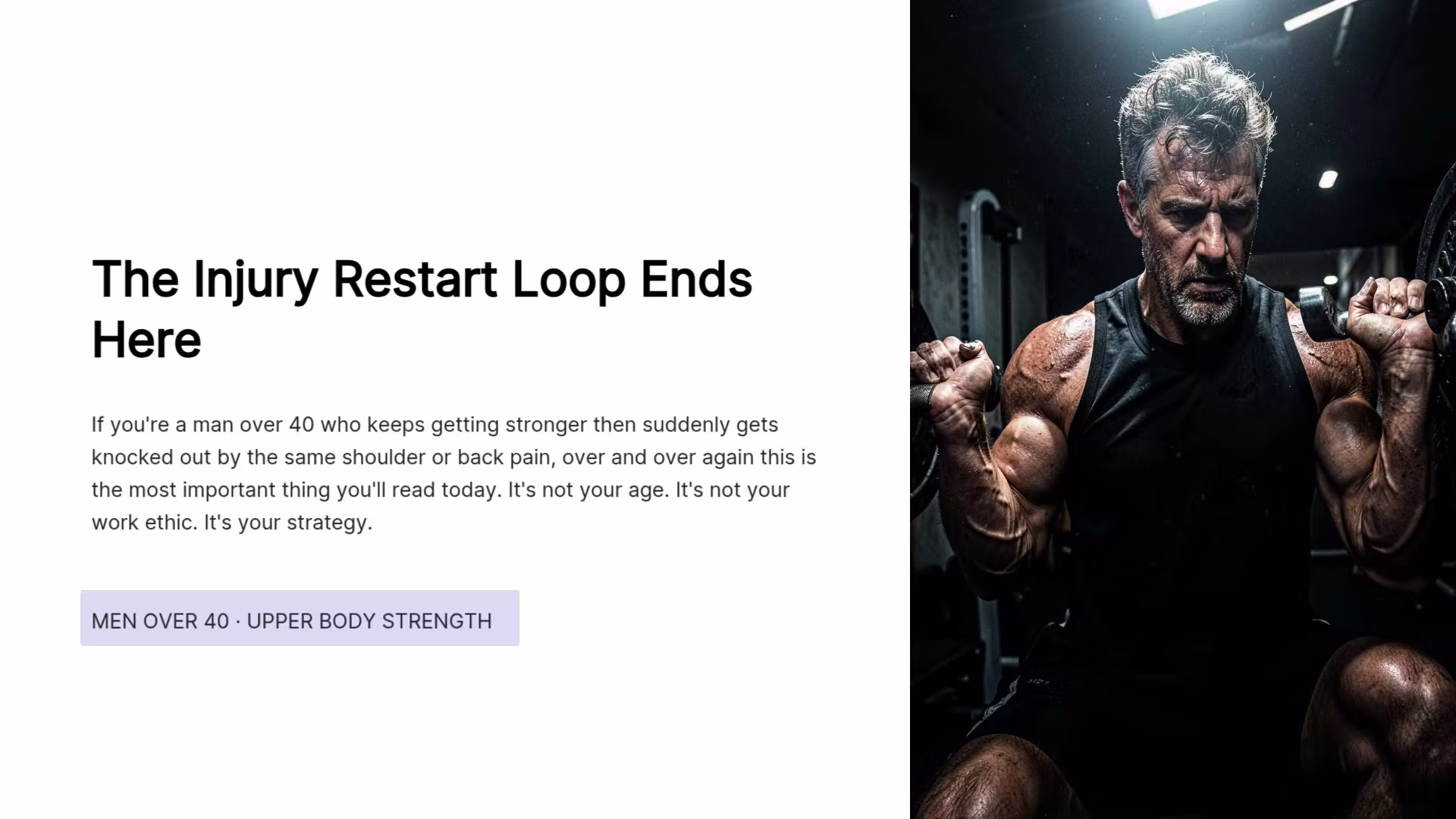 Men Over 40 Building Upper Body Strength Without Pain Flare Ups