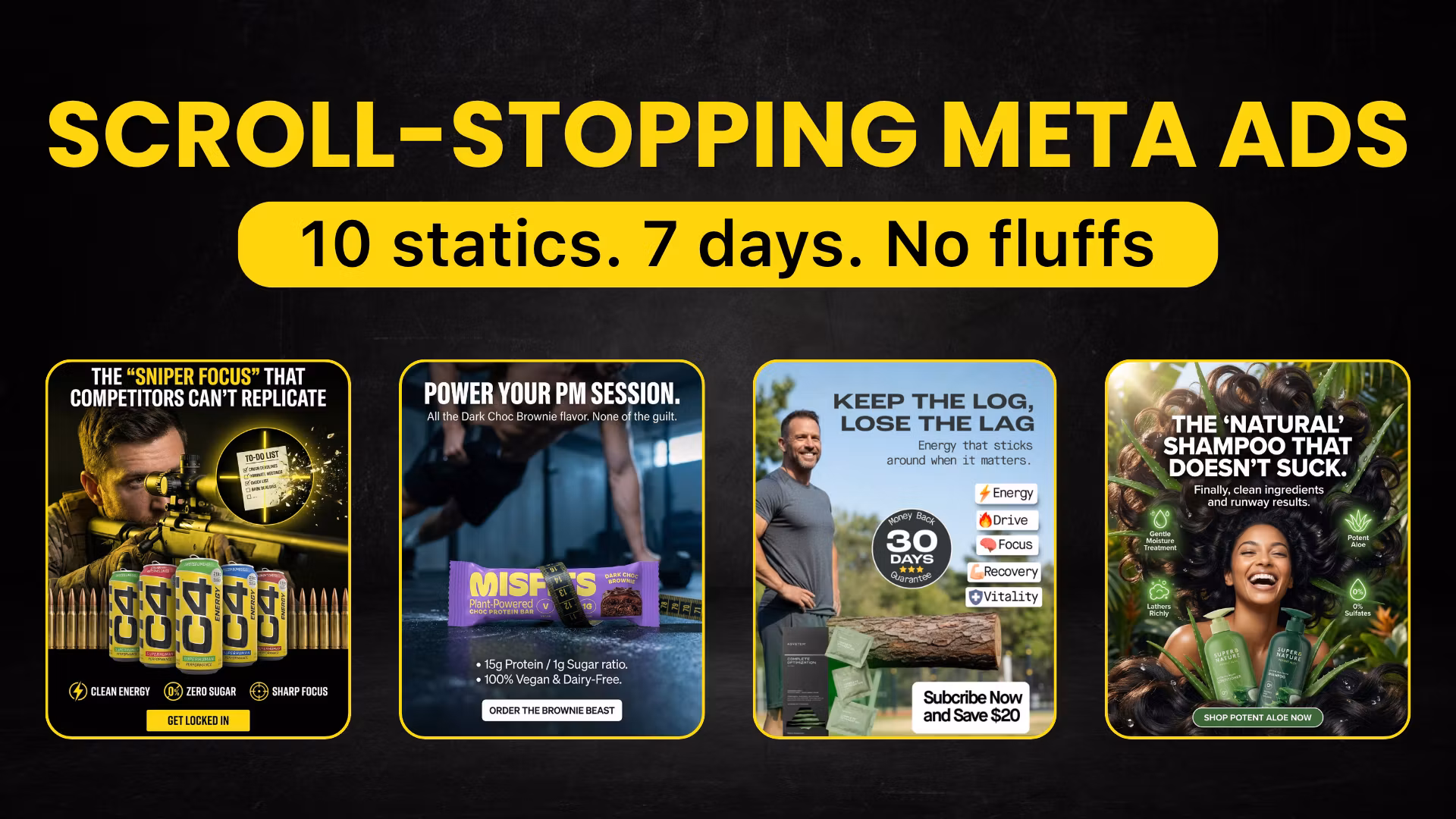 DTC Ad Creative Package: 10 Static Ads