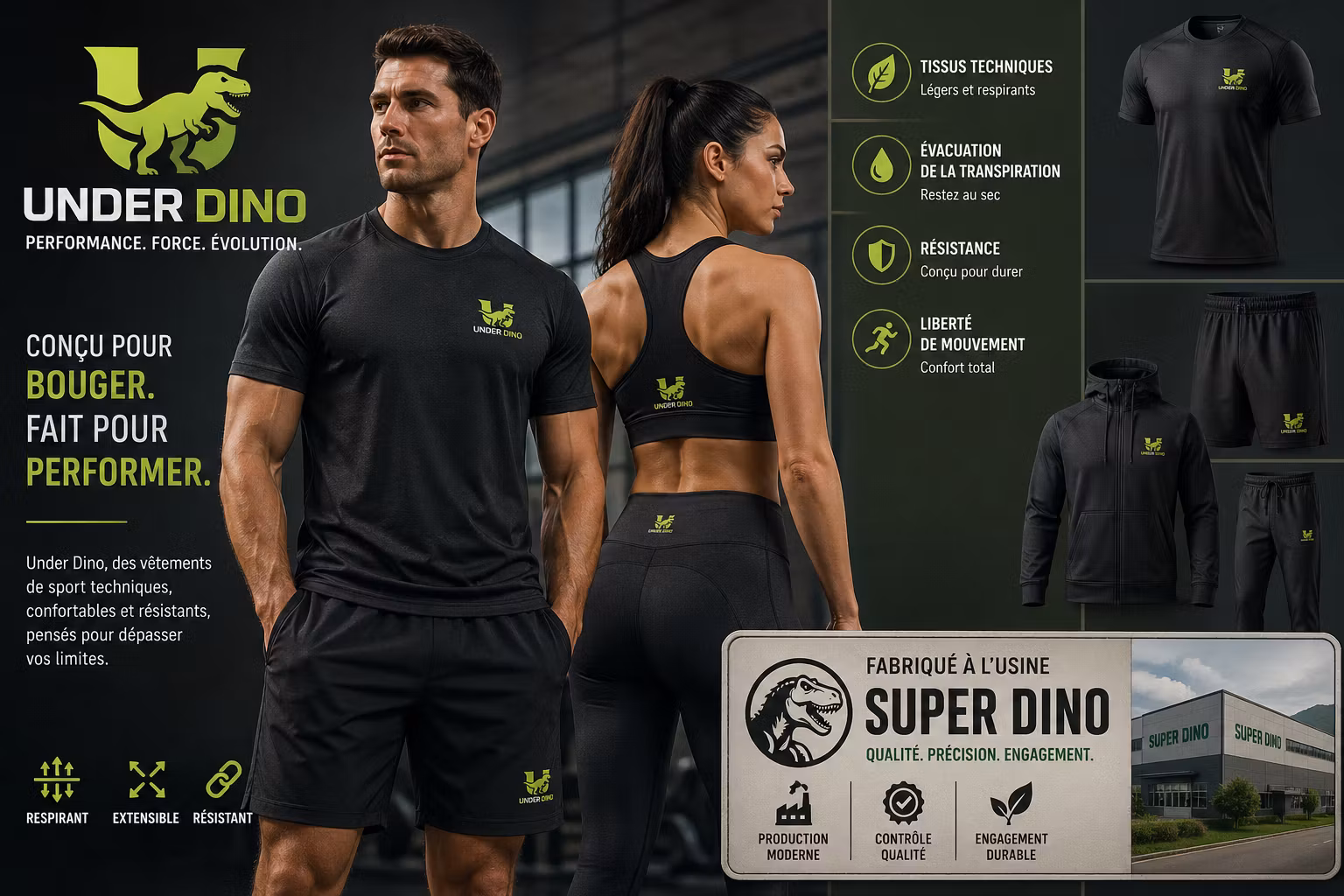 Tenu de sport Under Dino 