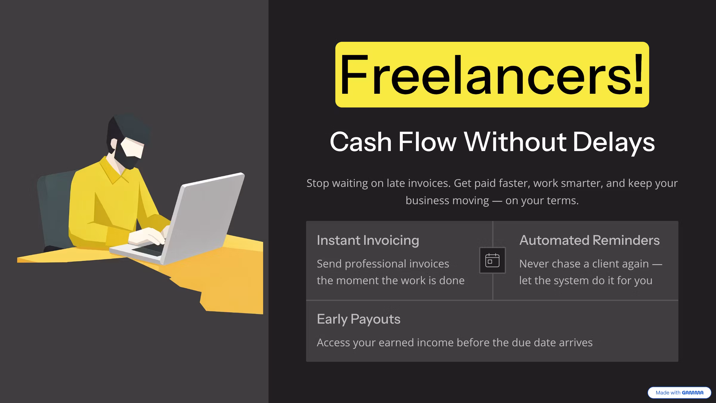 Freelancers! Cash Flow Without Delays