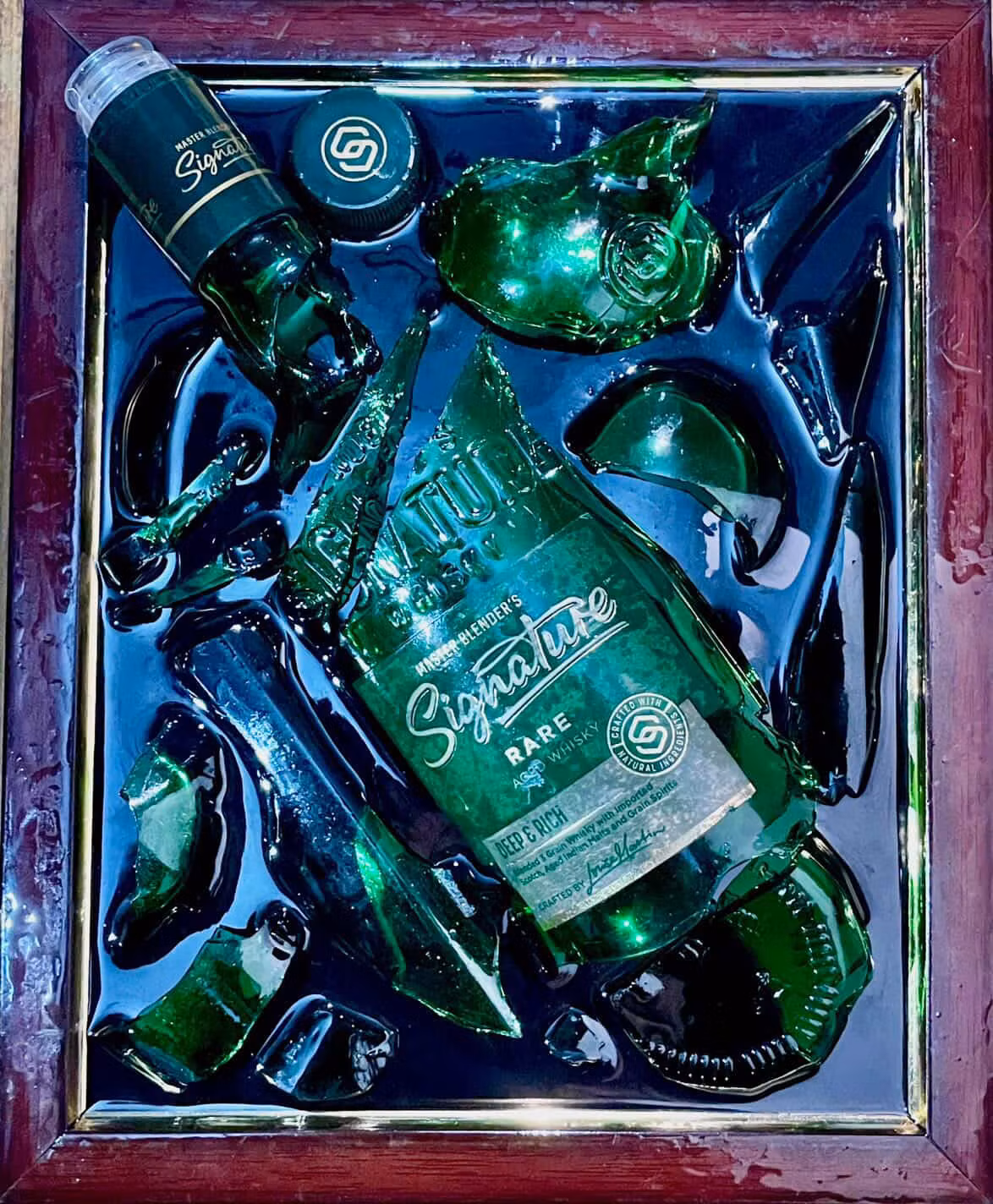 Shattered bottle Art