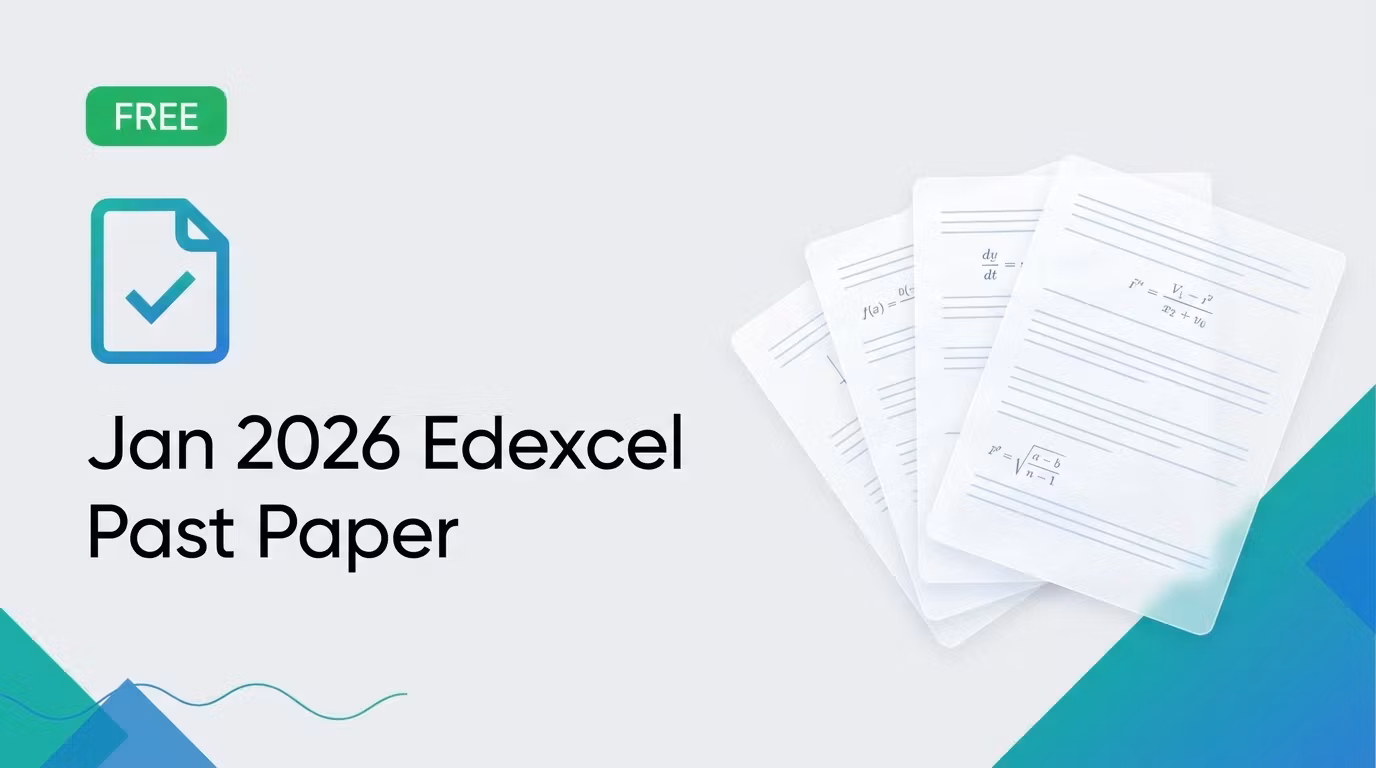 Jan 2026 Edexcel Past Paper + Mark Scheme