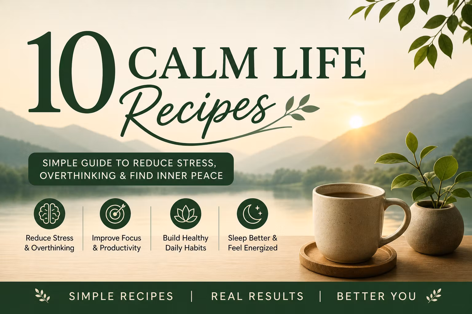 10 Calm Life Recipes – Simple Guide to Reduce Stress & Overthinking