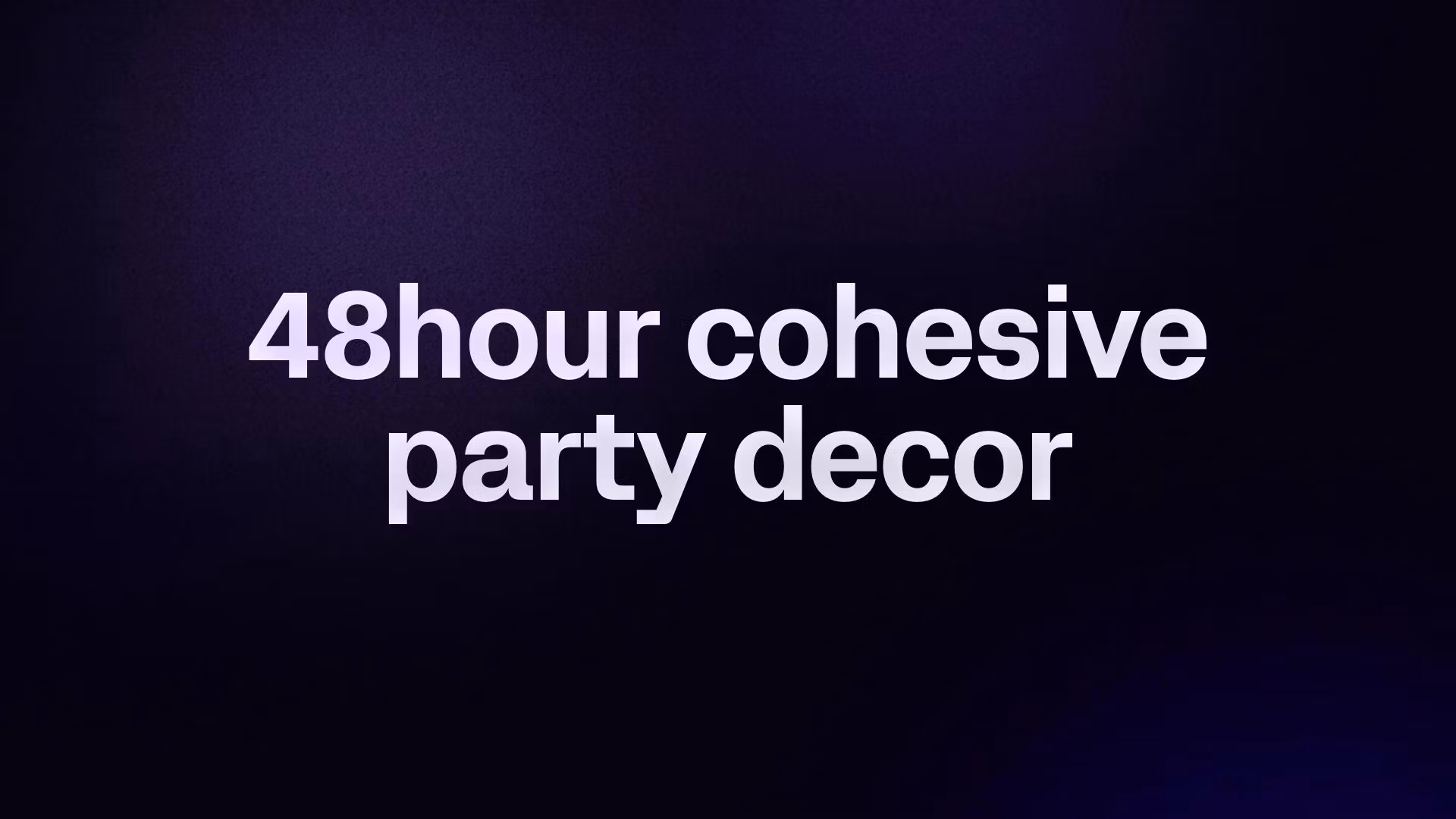 Your party plan