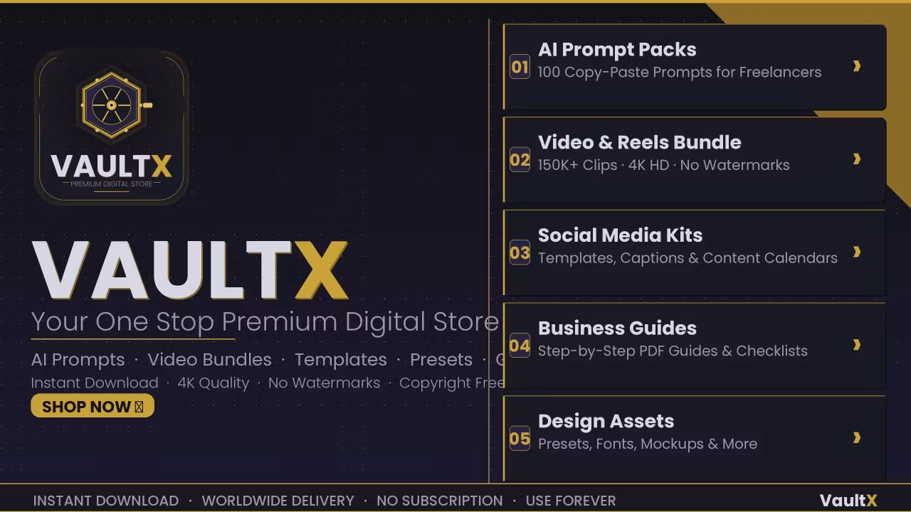 VaultX - Premium Digital Products Store