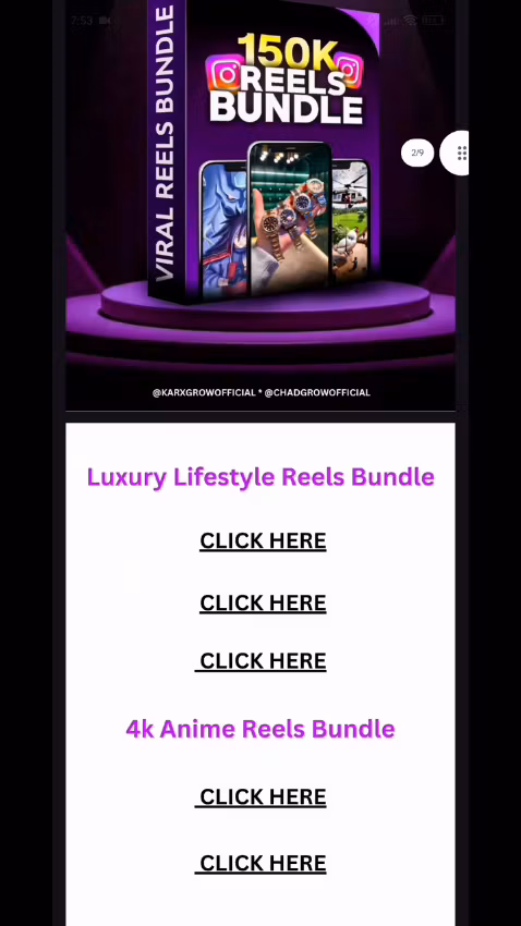 "Reel Vault Pro — 150,000 Viral Reels Lifetime Library"