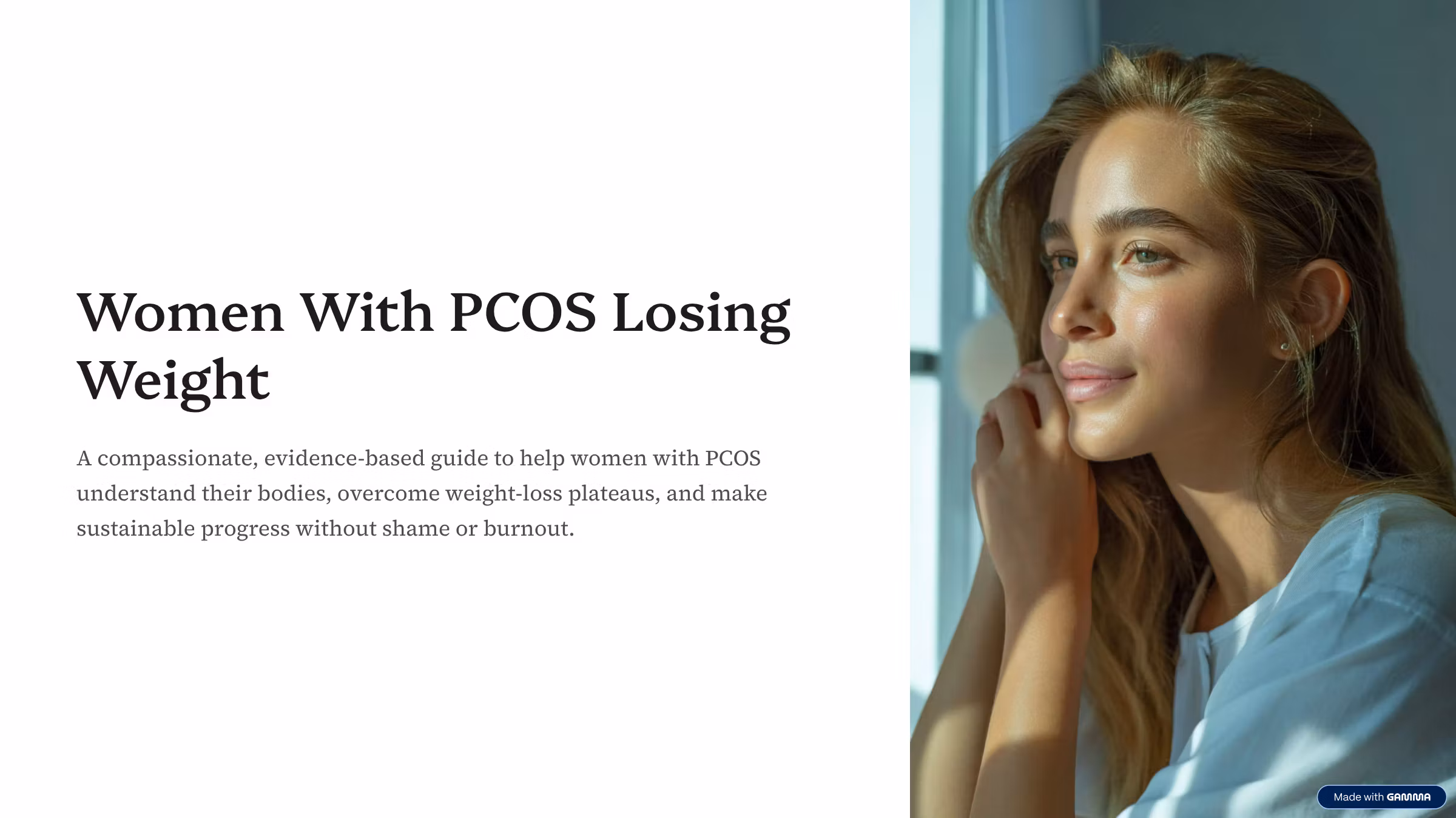 Women With PCOS Losing Weight 