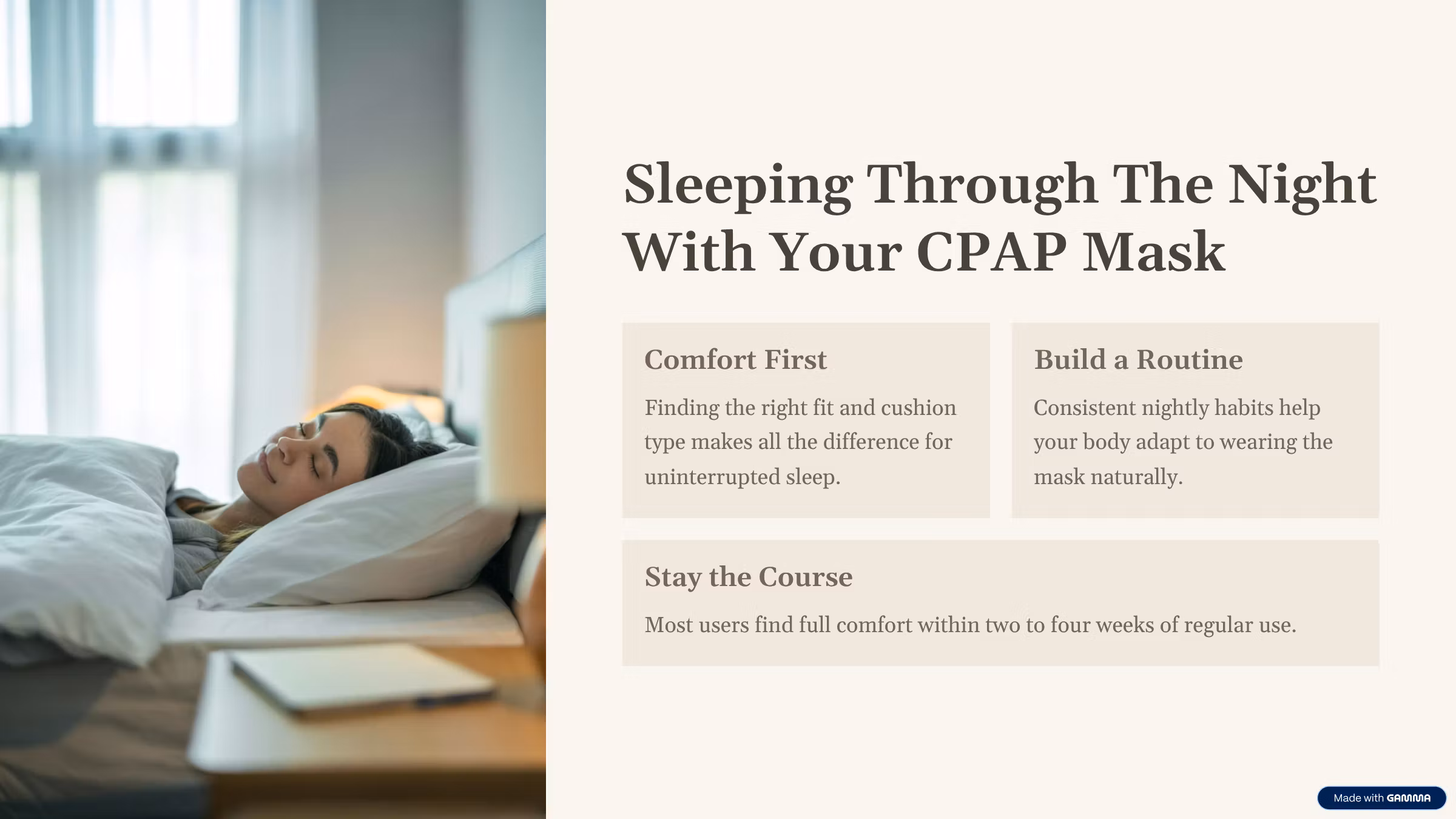 Sleeping Comfortably With CPAP