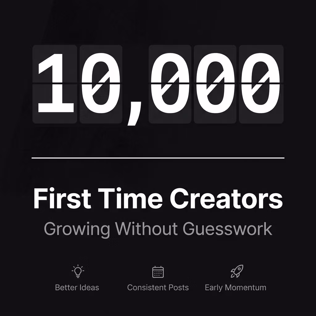 First Time Creators Growing Without Guesswork