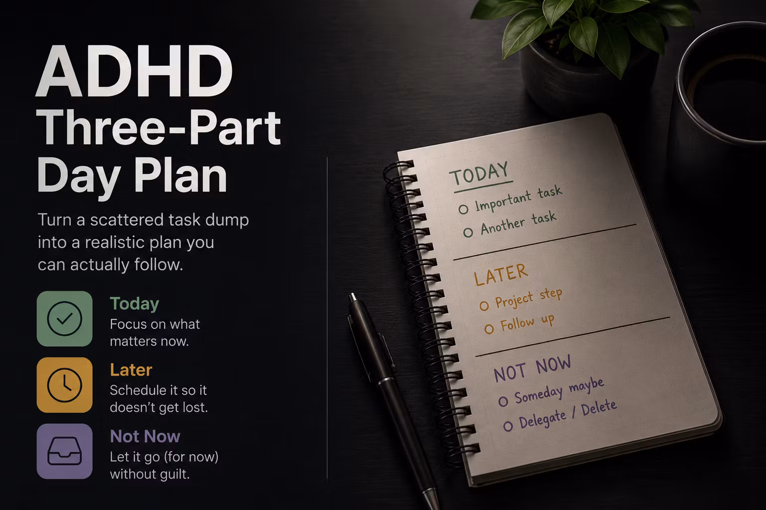 ADHD Adults Planning Their Day Without Freezing