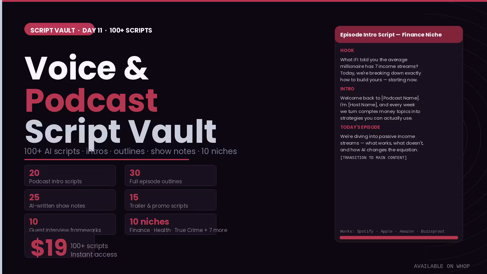 Voice & Podcast Script Vault 