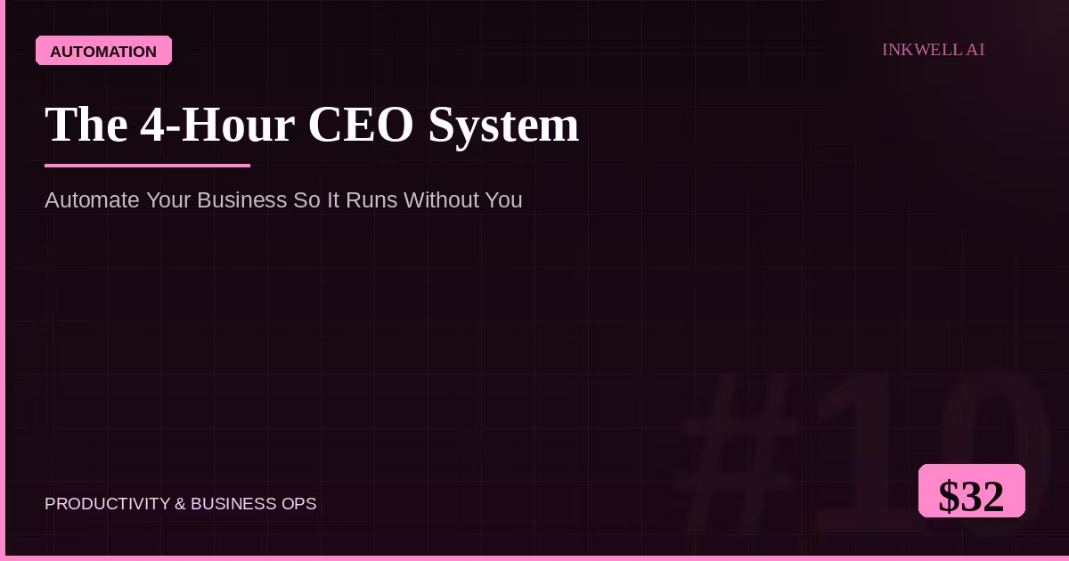 The 4-Hour CEO System