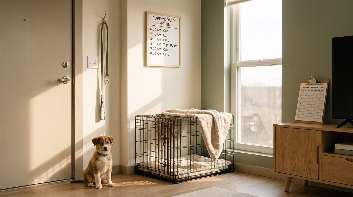 Apartment Puppy Owners Potty Train Without Missed Schedules