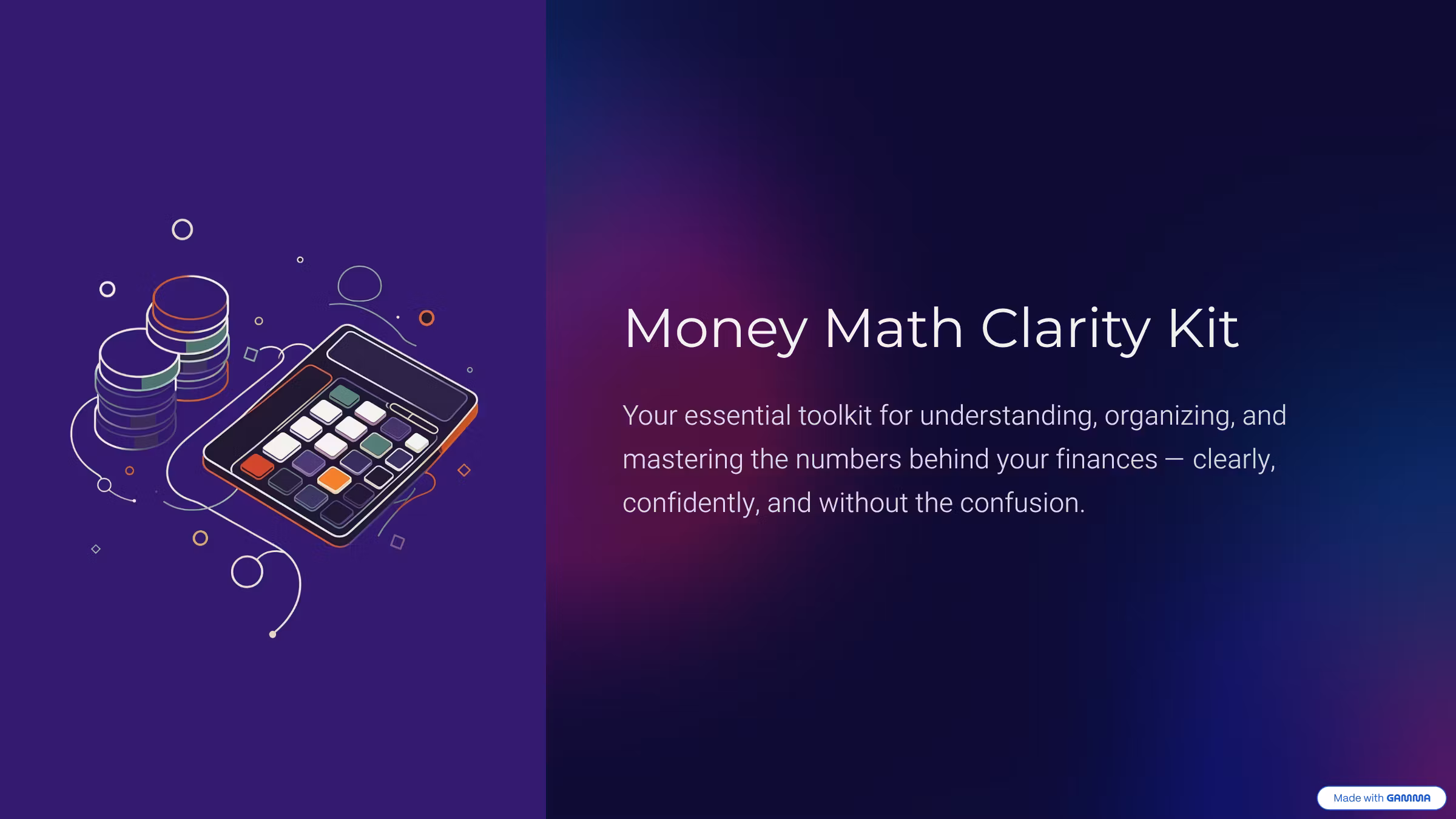 Money Math Clarity Kit