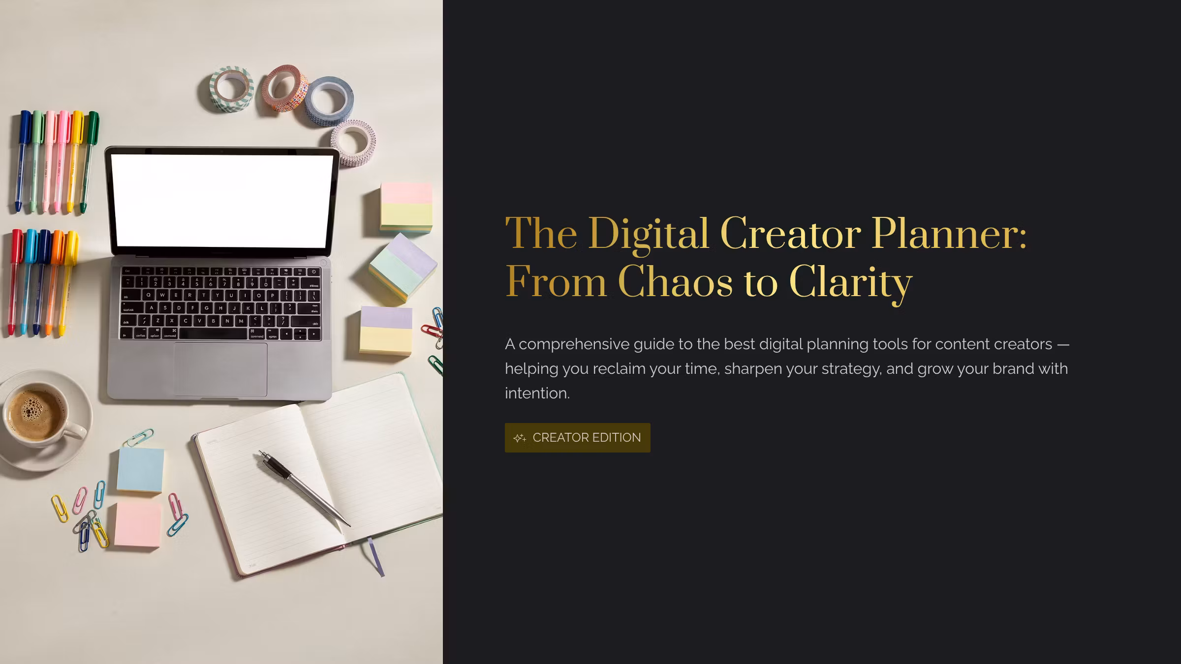 The Digital Creator Planner: From Chaos to Clarity