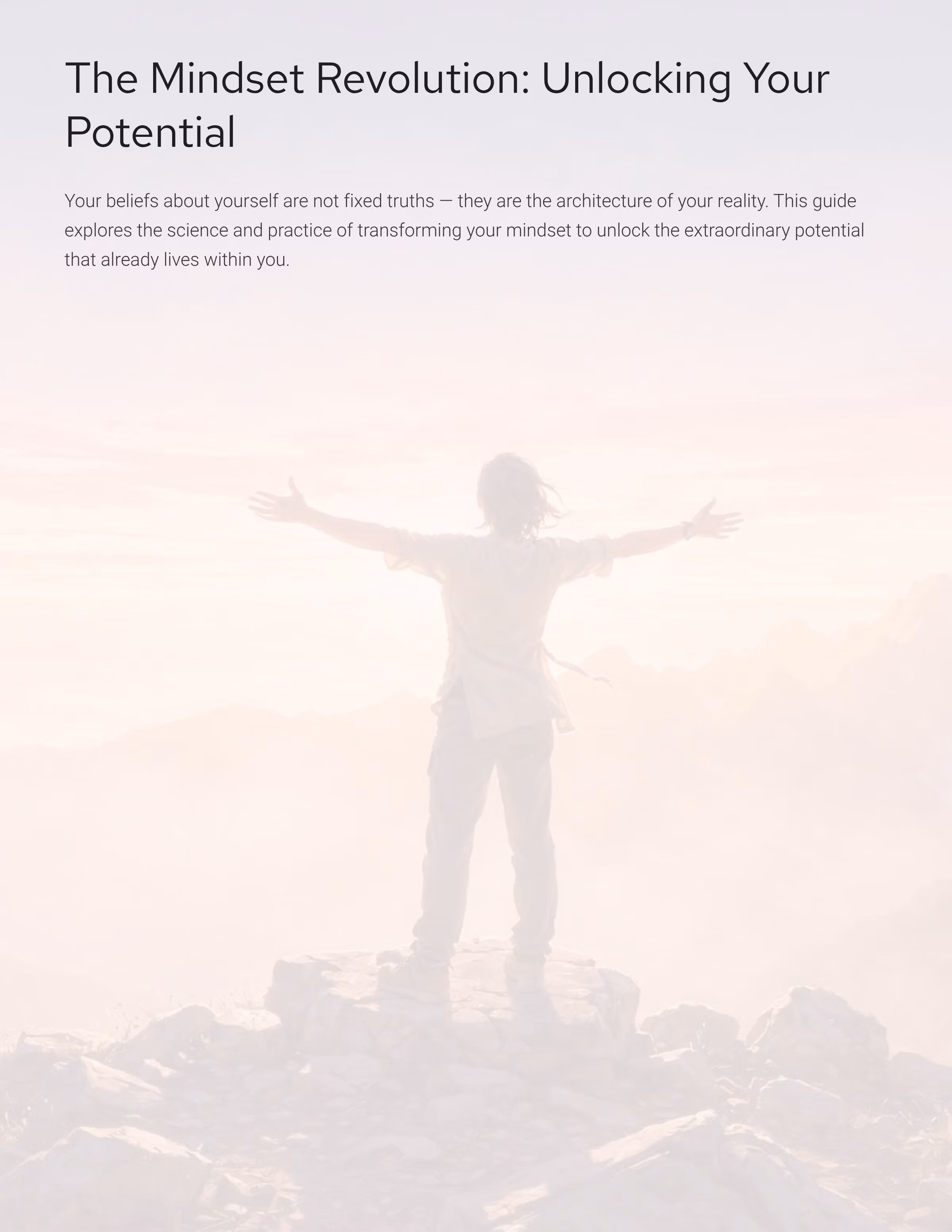 The Mindset Revolution: Unlocking Your Potential