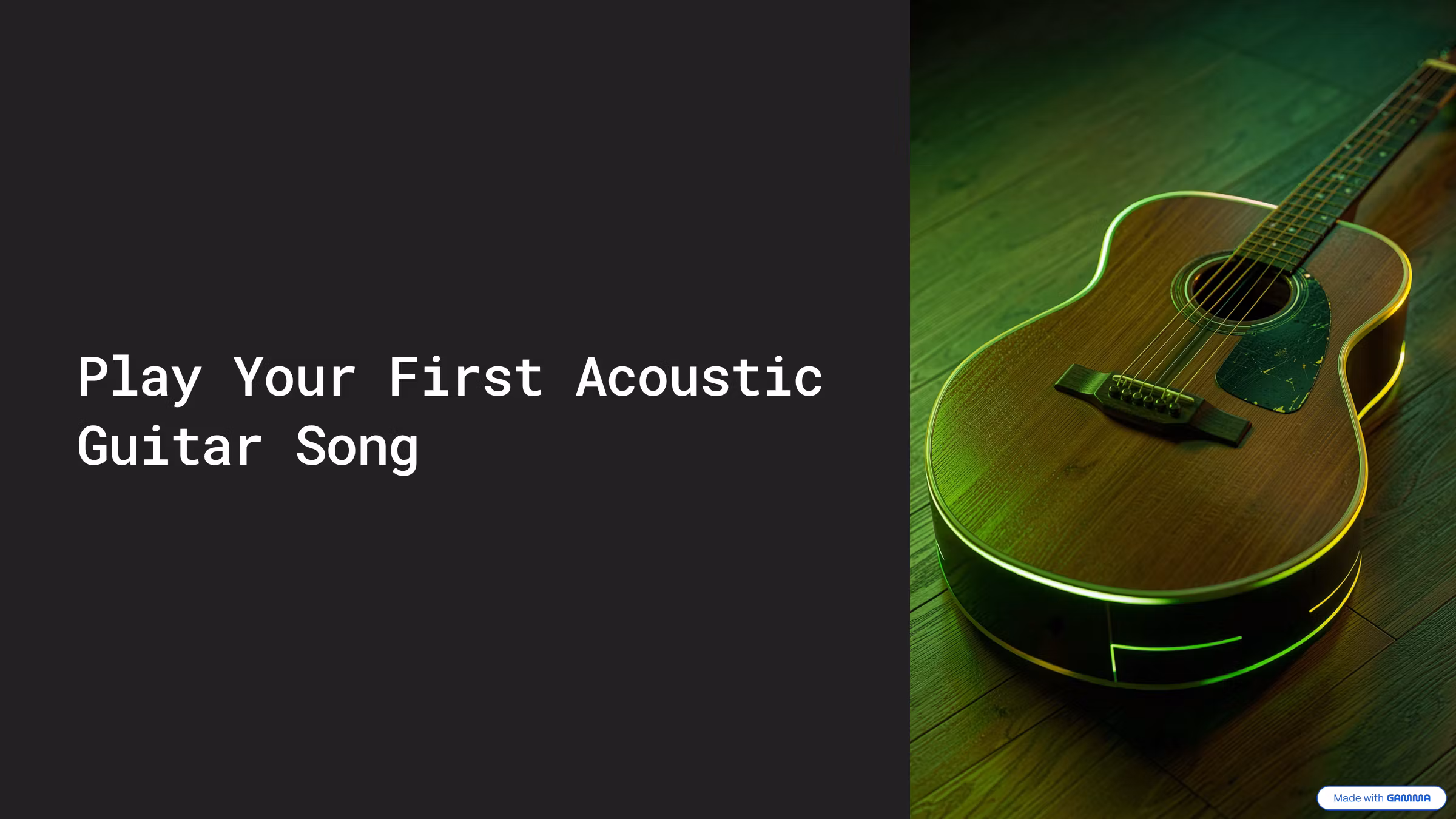 Play Your First Acoustic Guitar Song