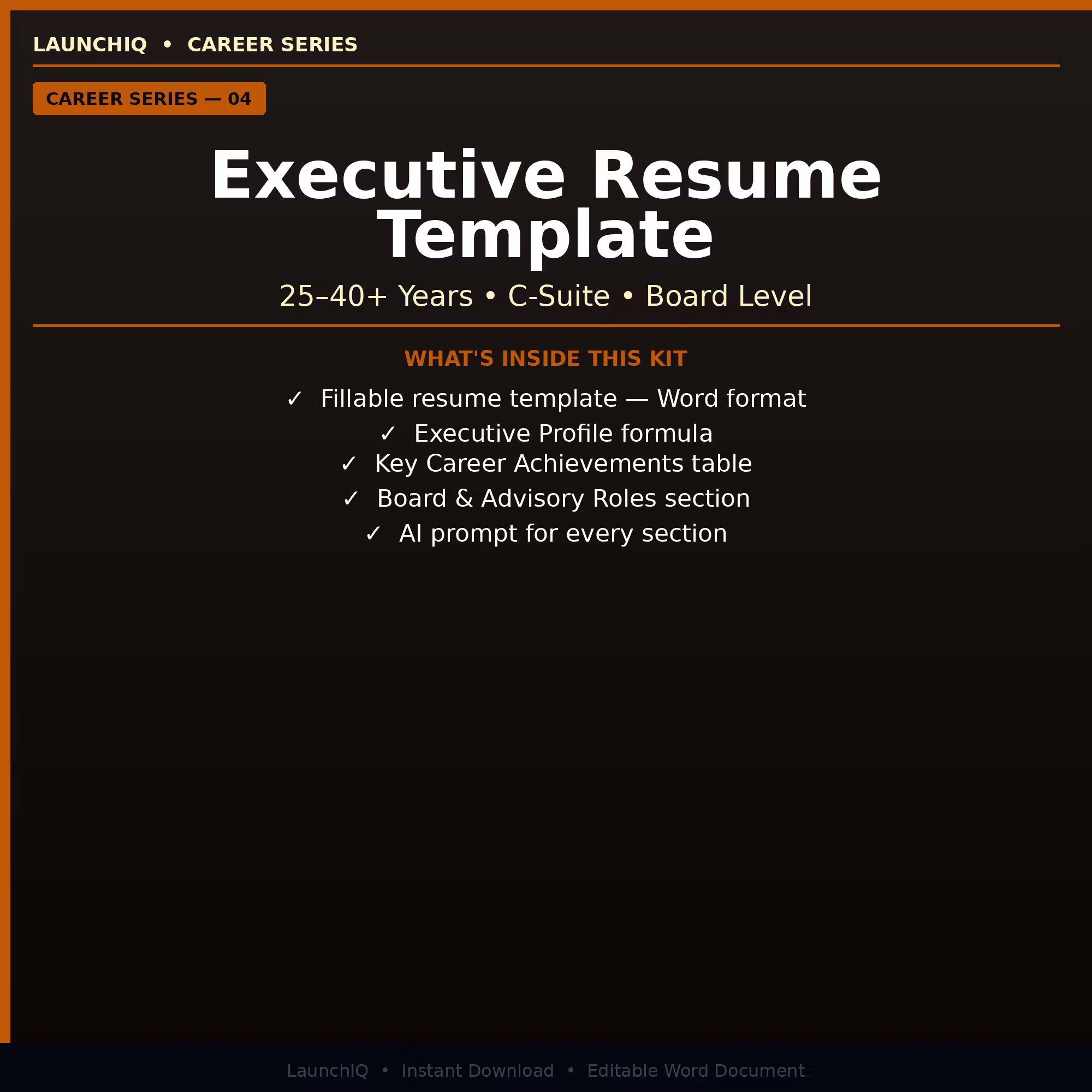 Executive Resume Template