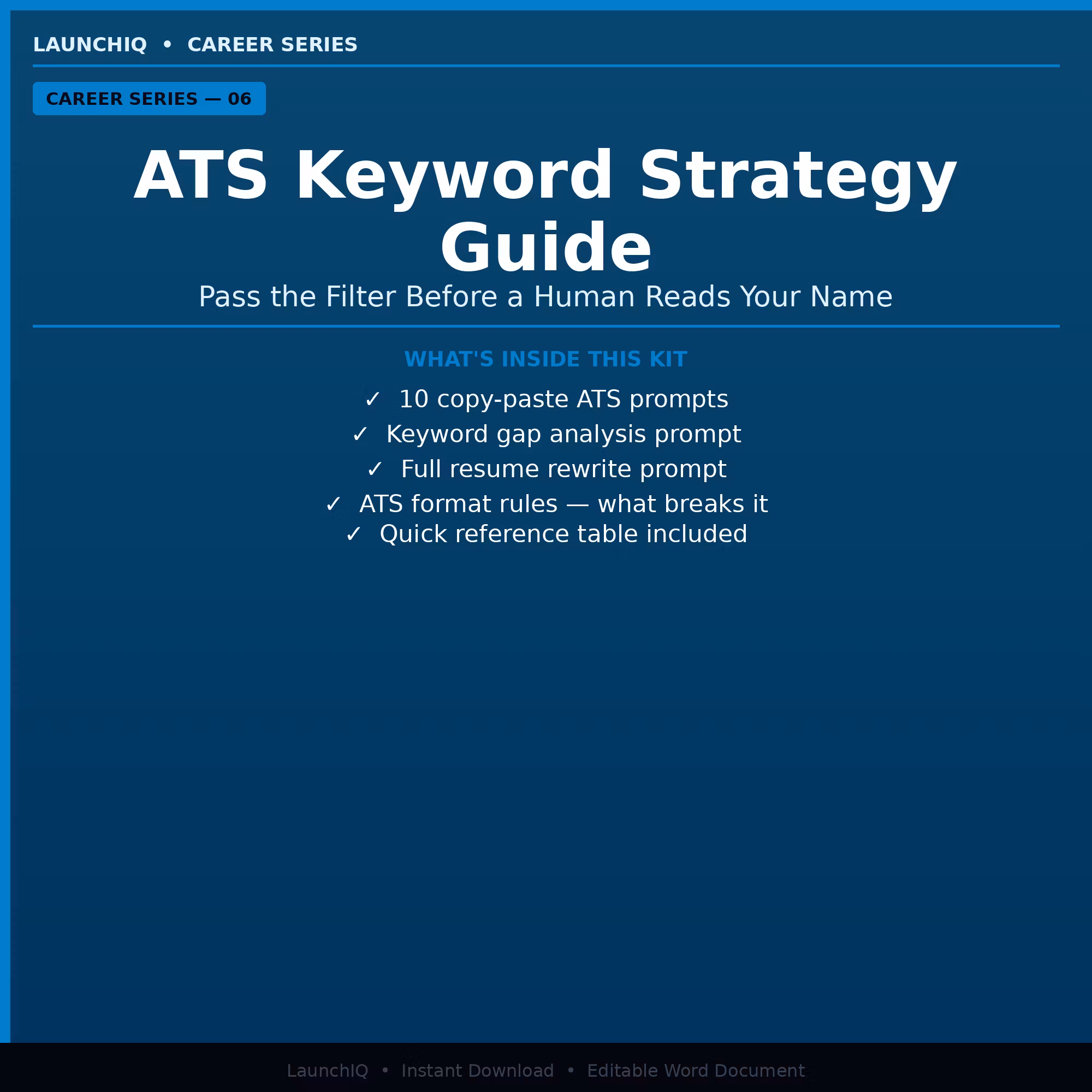 ATS Keyword Strategy Guide