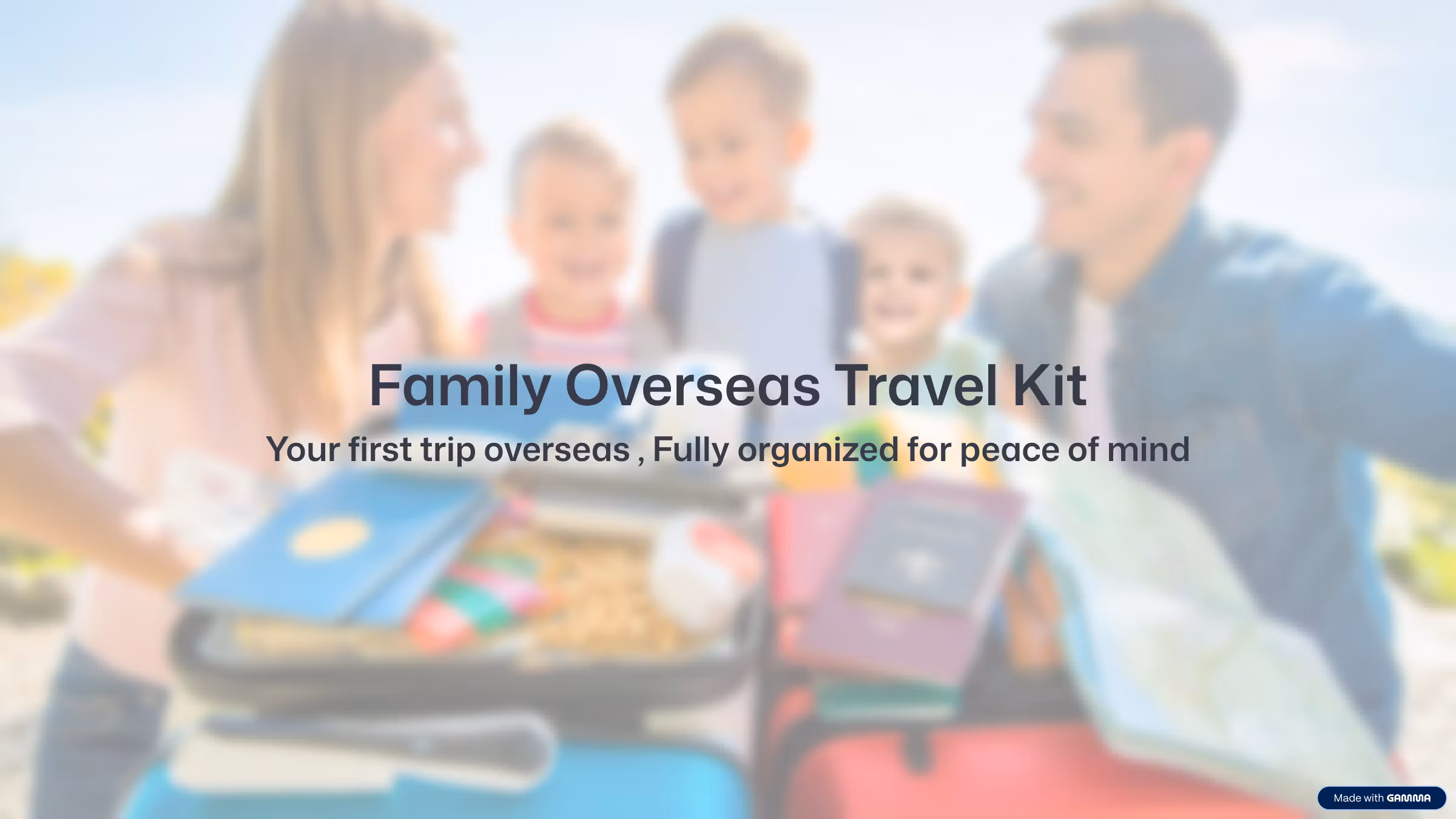 Family Overseas Travel Kit - First Trip Overseas, Fully Organized