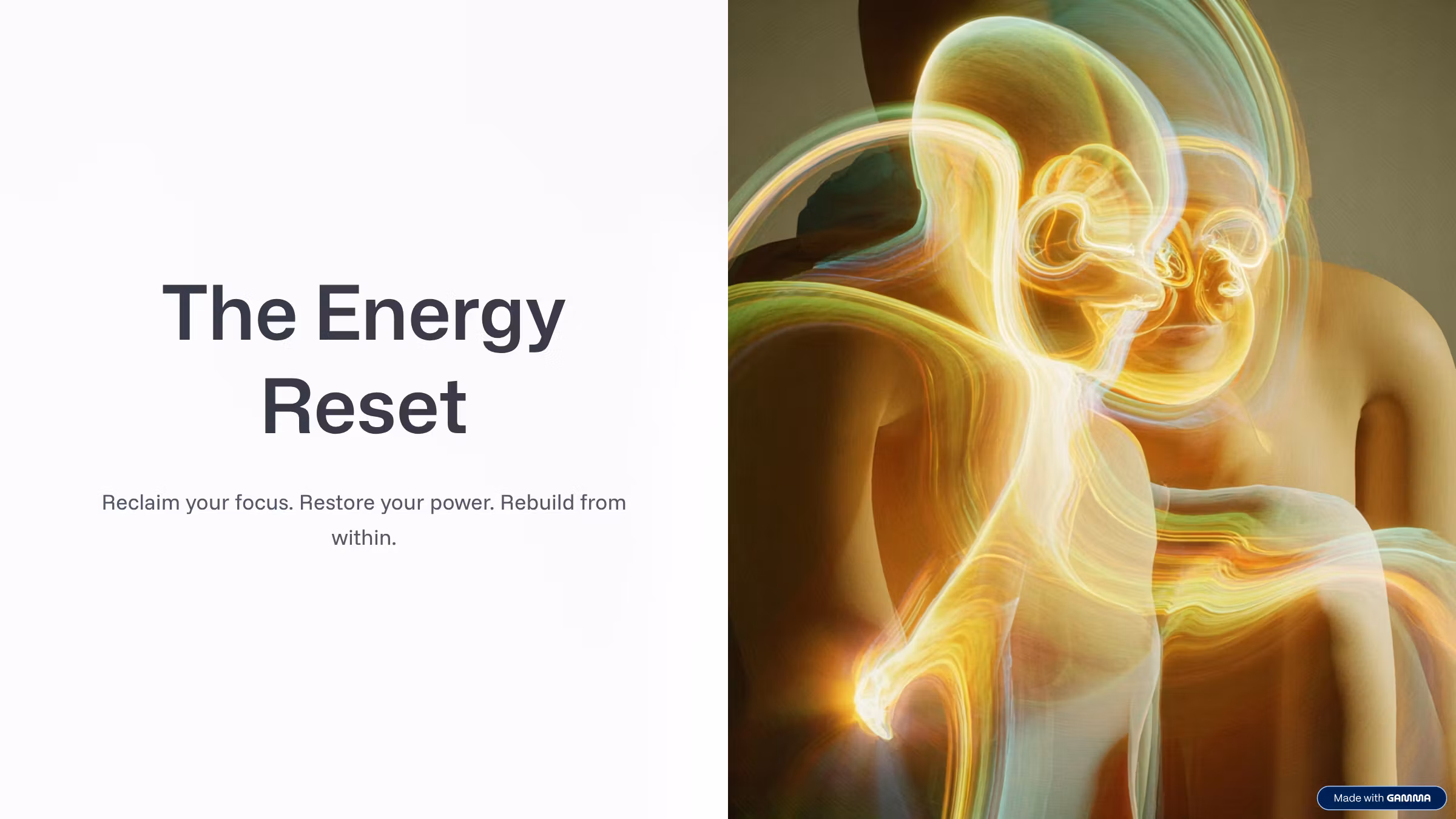 The Energy Reset