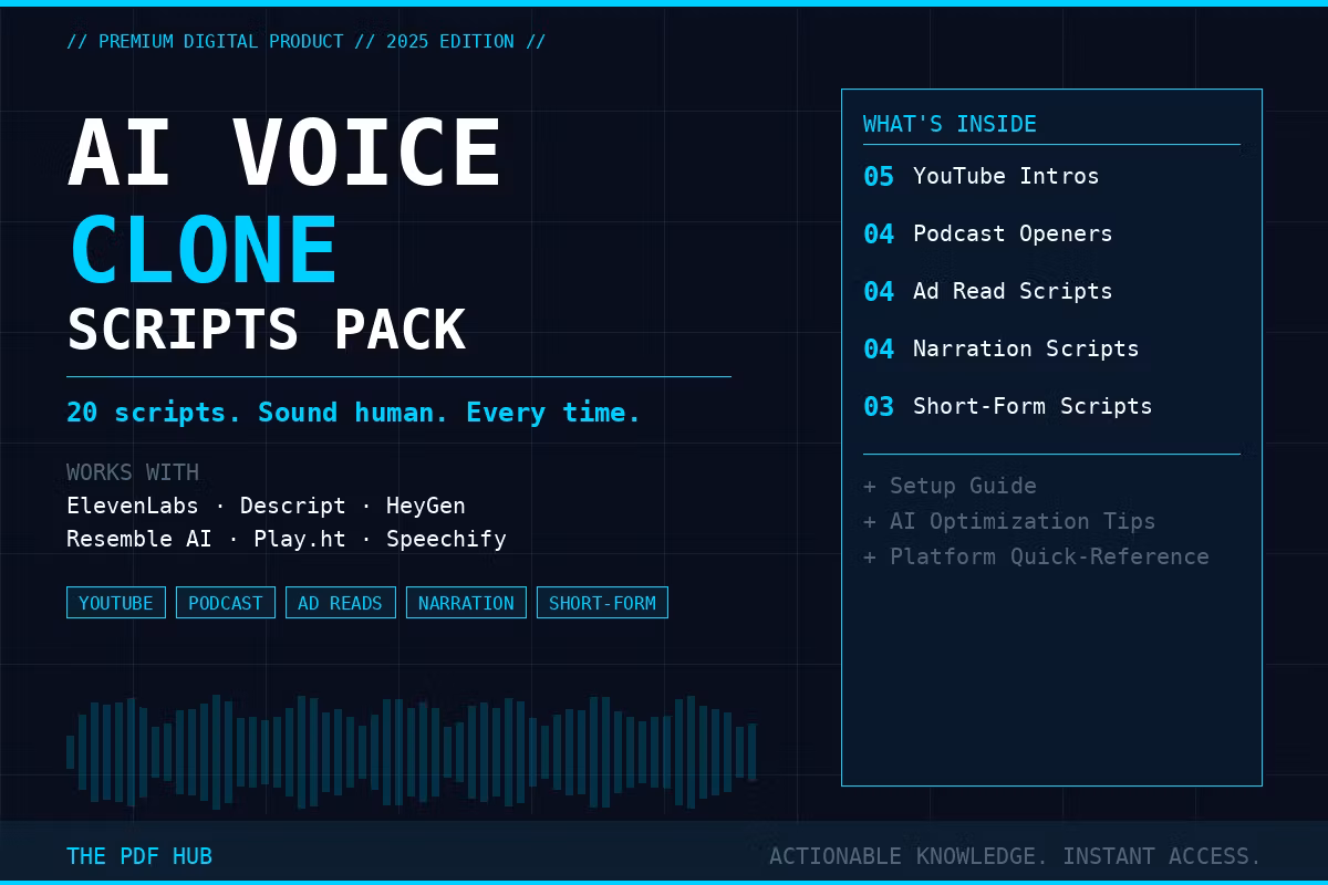 AI Voice Clone Scripts Pack