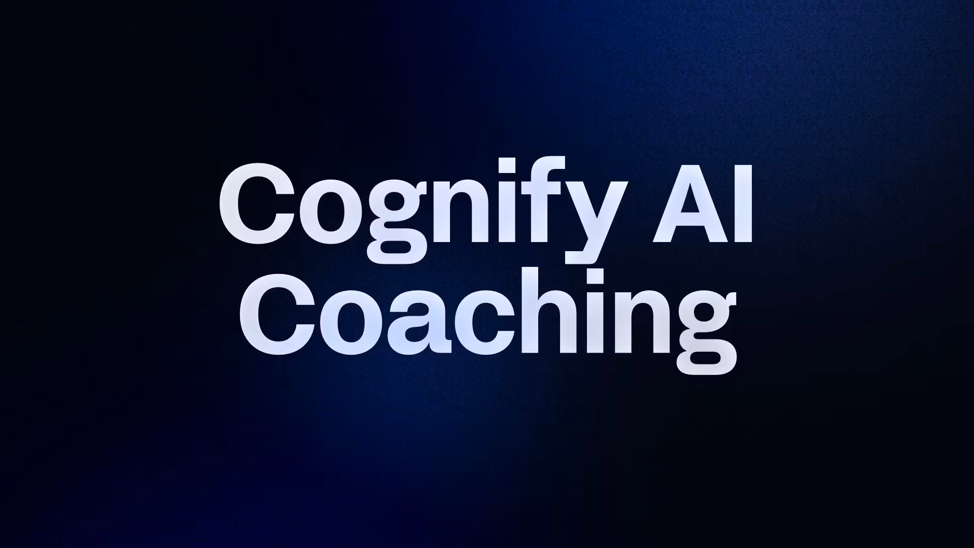 Cognify AI Coaching
