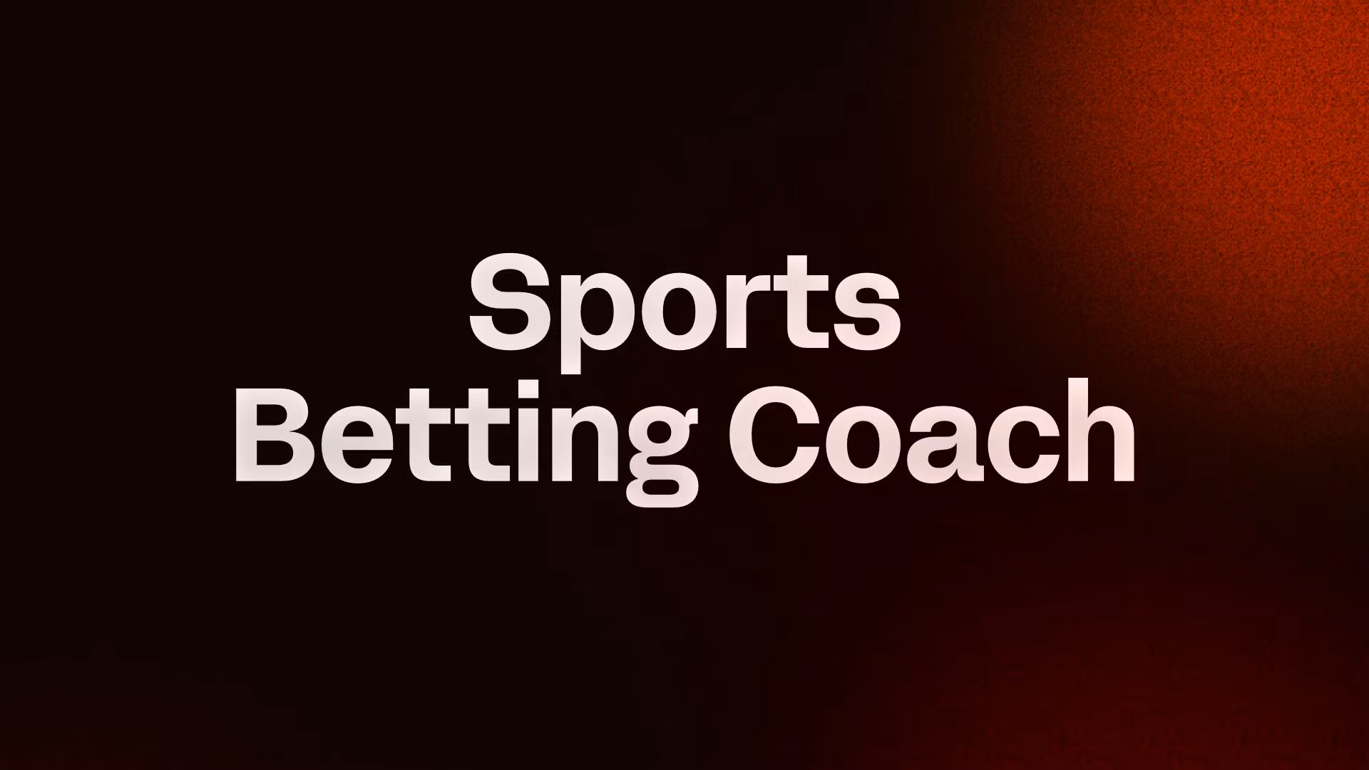 Sports Betting Coach