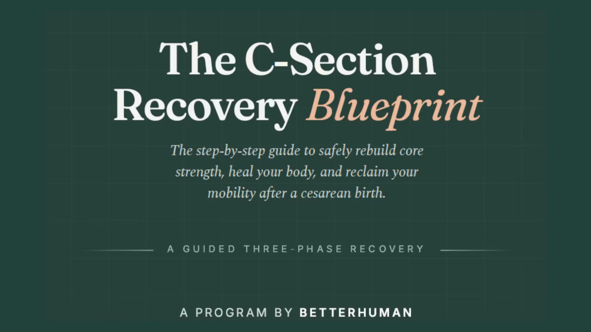The 3-Phase C‑Section Recovery Blueprint