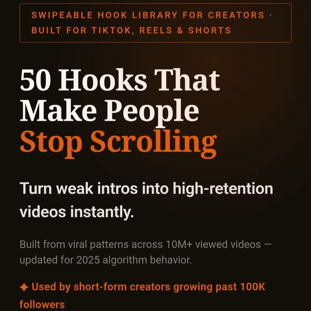 50 Viral Hooks for Short-Form Content