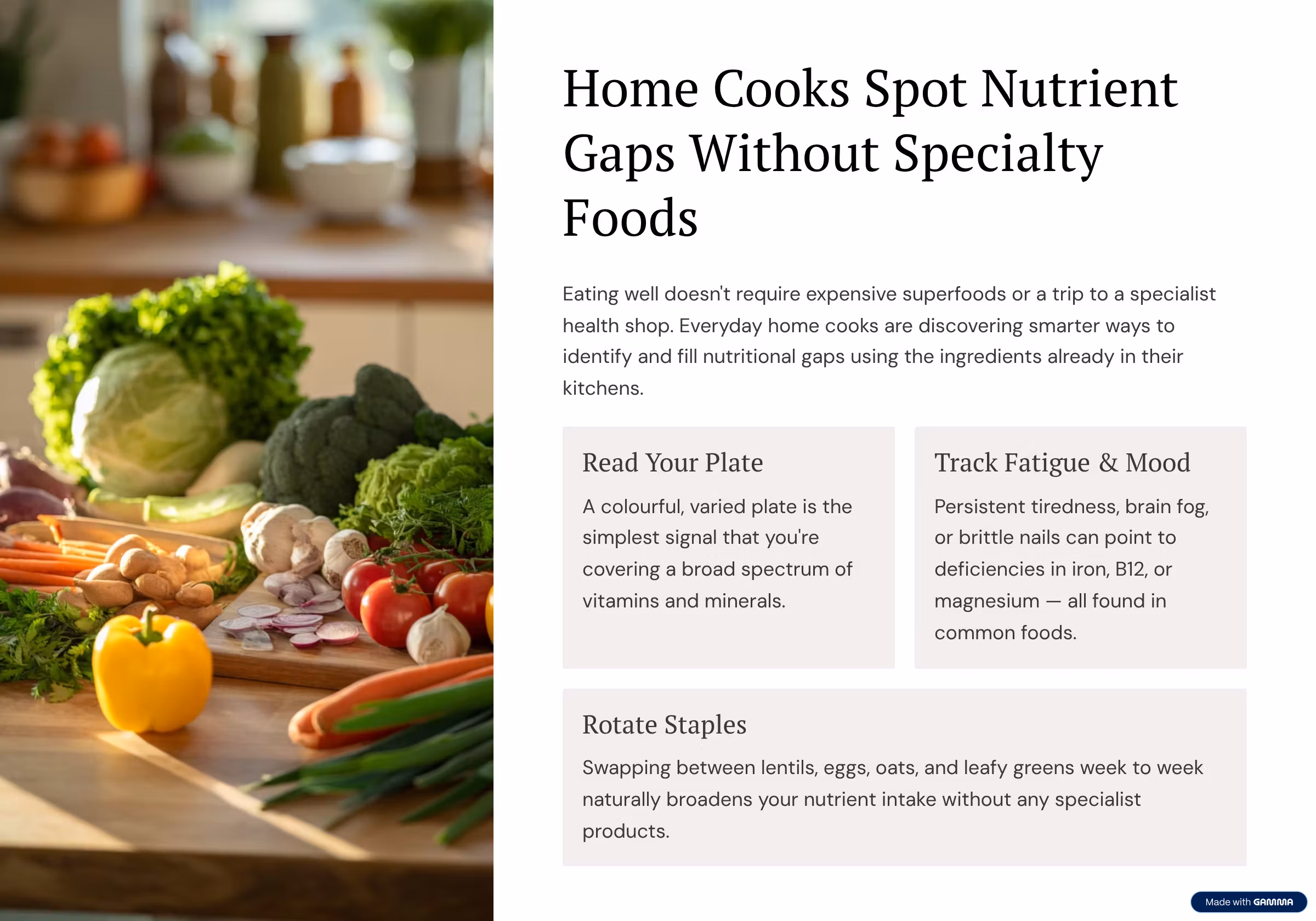 Nutrient Gap Solutions