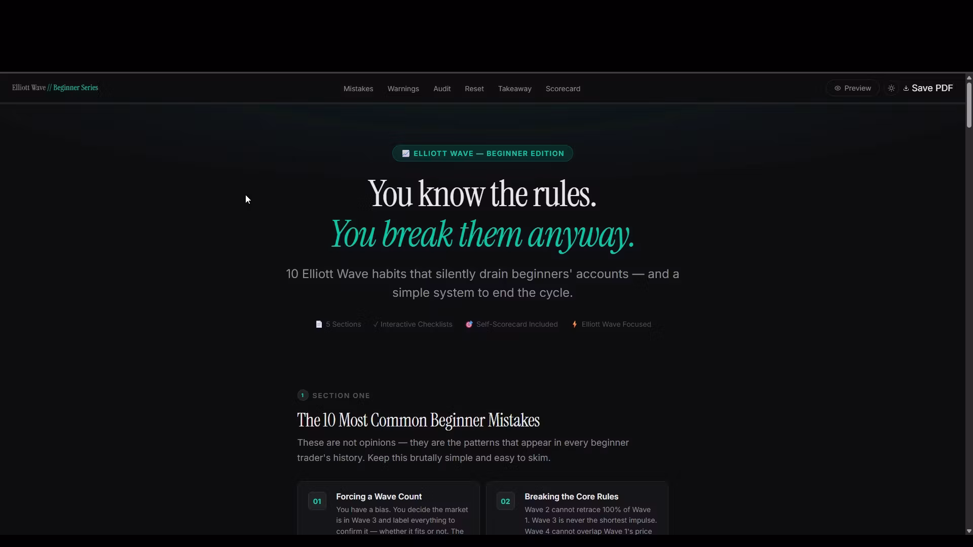 The Elliott Wave Mistake Guide