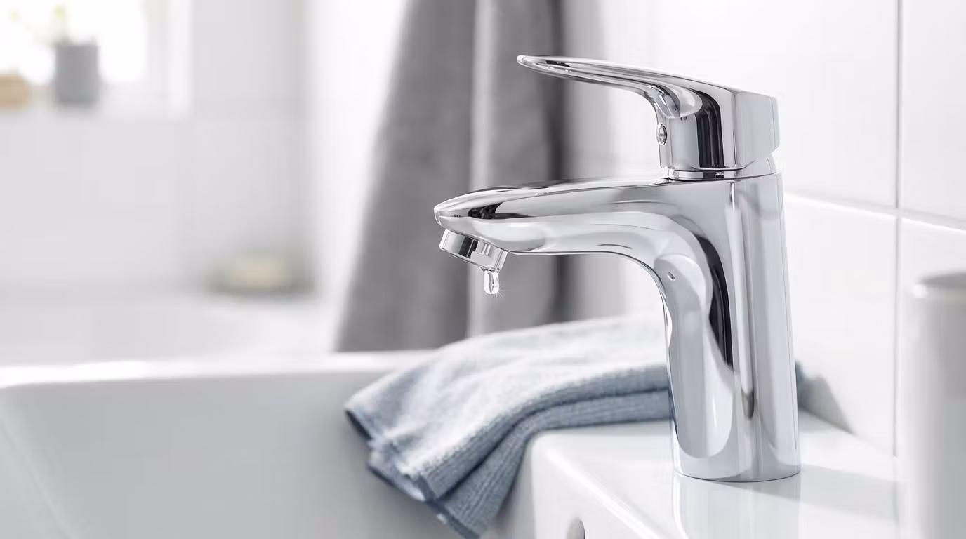 Shiny Bathroom Taps Without Damage