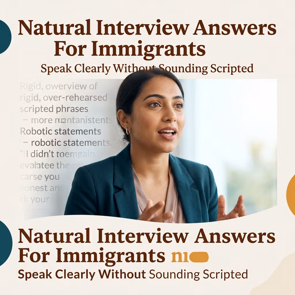Natural Interview Answers For Immigrants: Speak Clearly Without Sounding Scripte