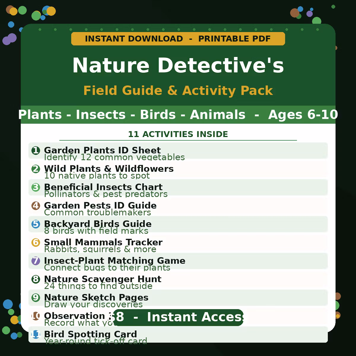 Nature Detective's field guide & Activity pack