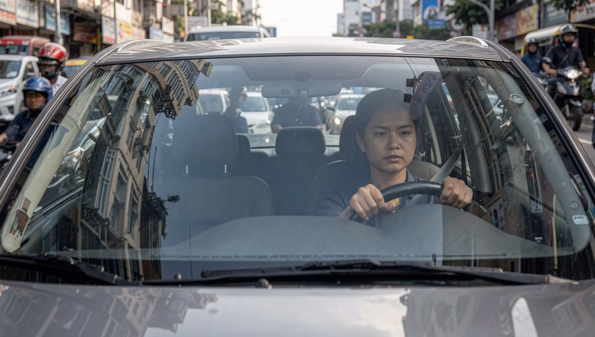 New Drivers Staying Calm in Traffic Without Freezing