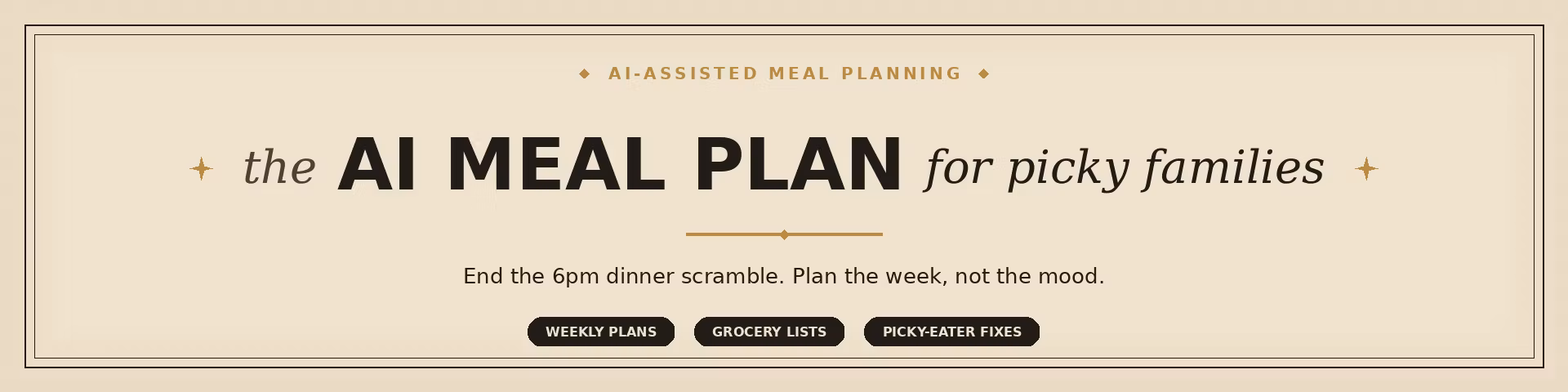 The AI Meal Plan for Picky Families