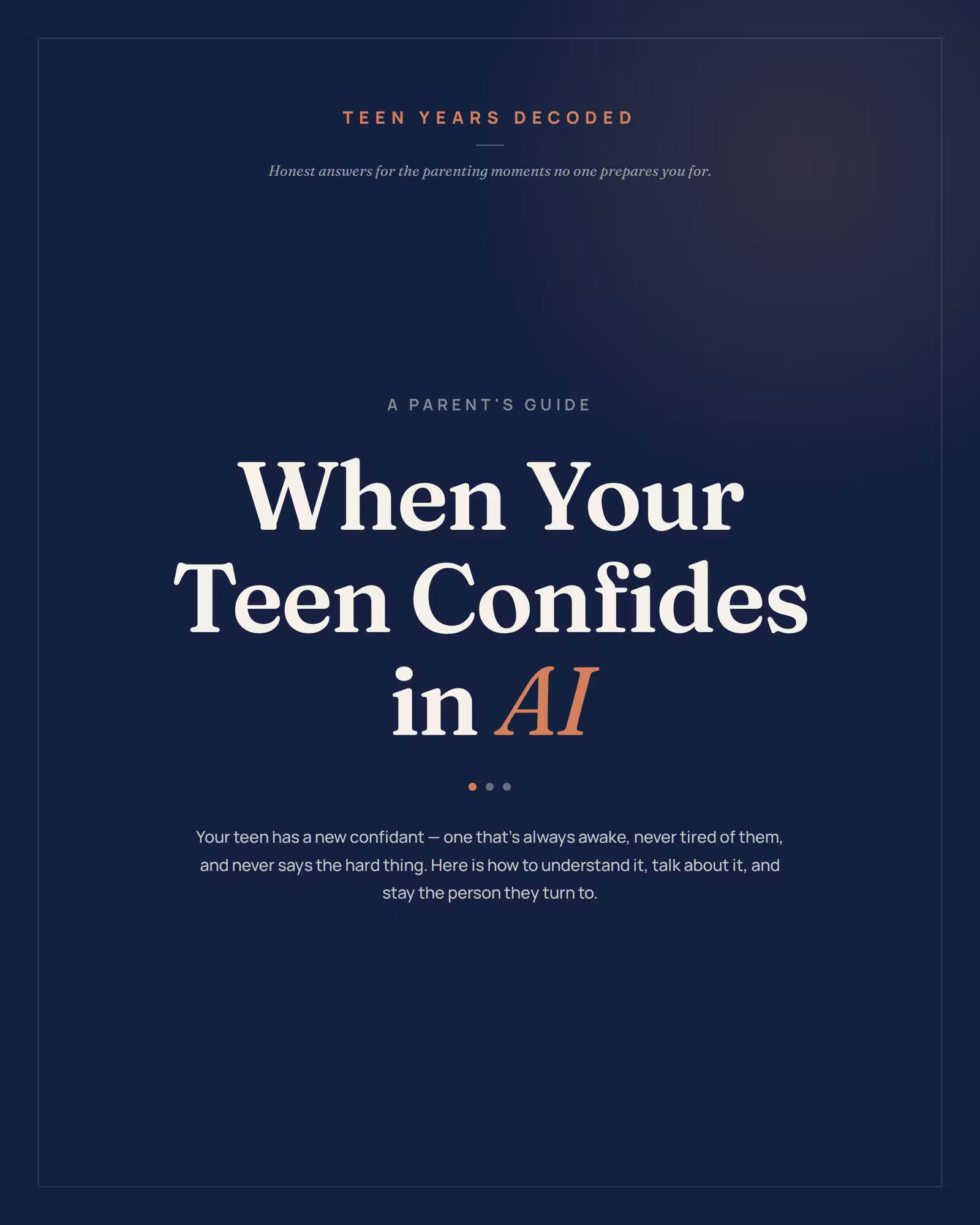 When Your Teen Confides in AI