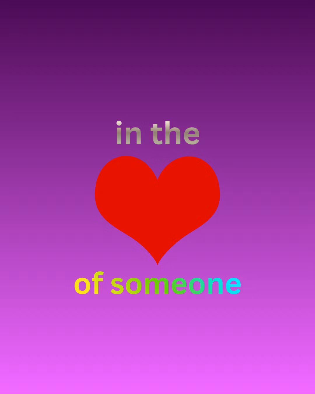 in the heart of someone