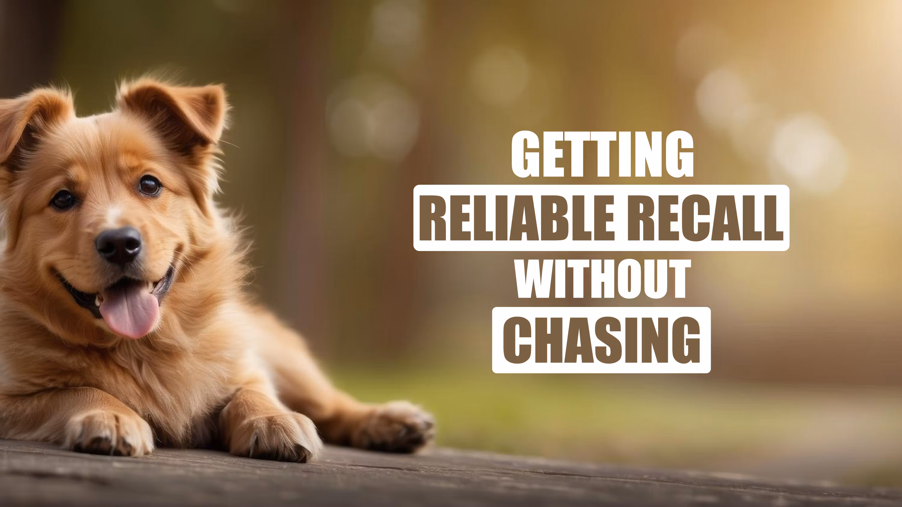 Dog Owners Getting Reliable Recall Without Chasing