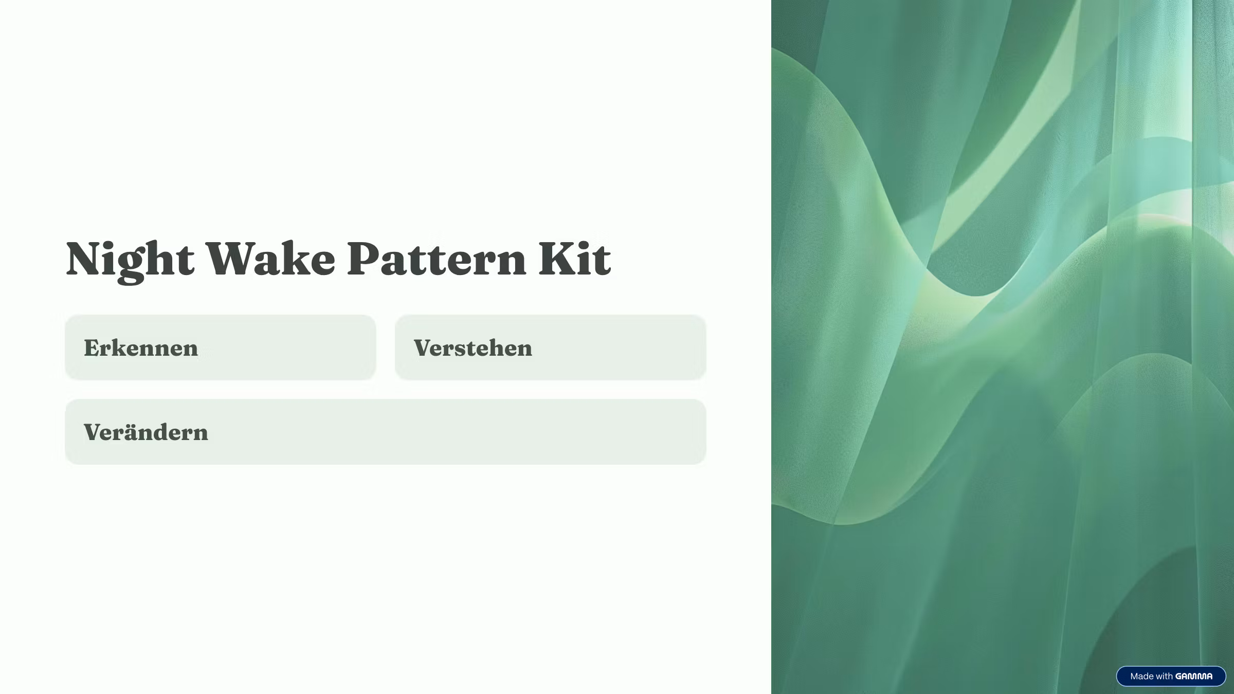 Night Wake Pattern Kit