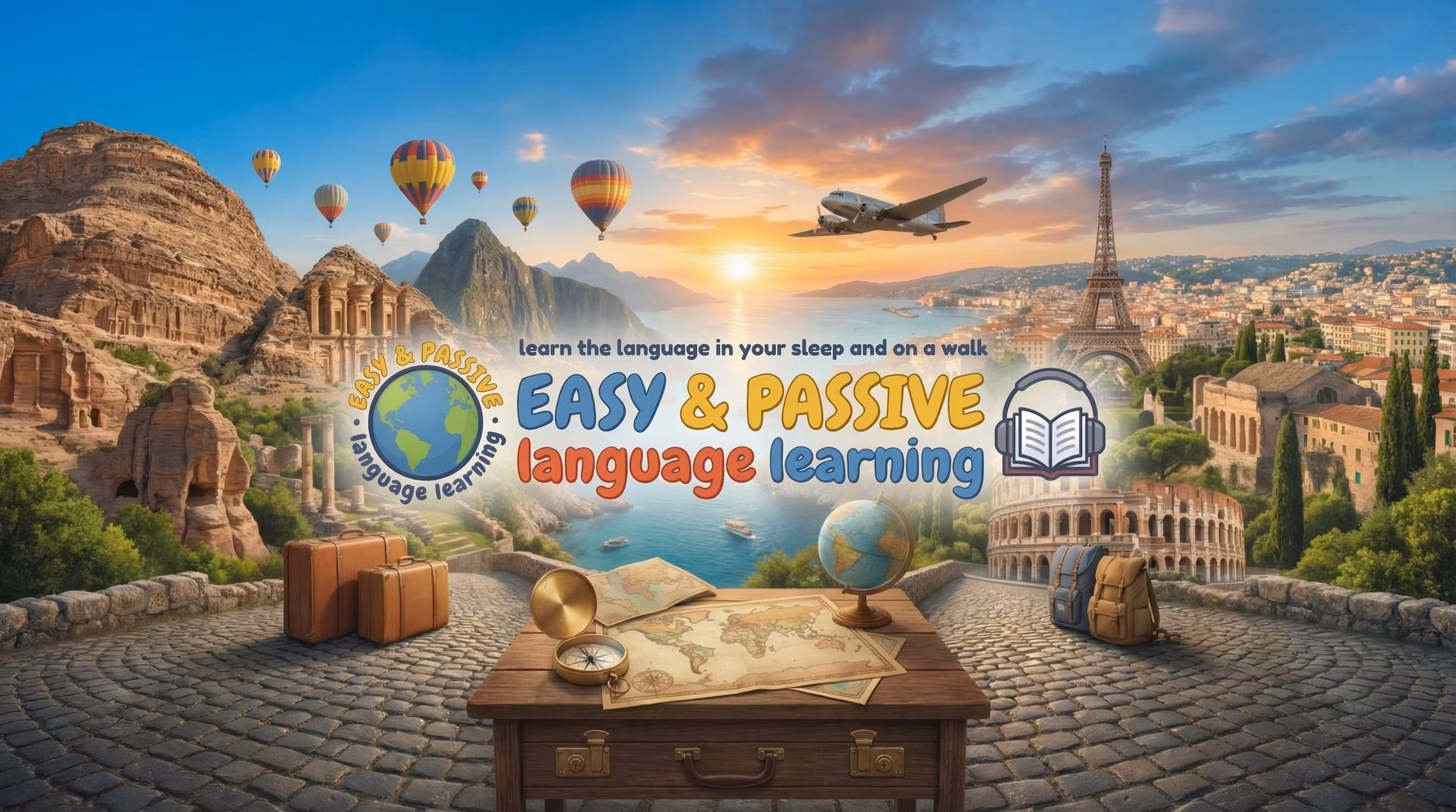 Easy passive language learning 🌎