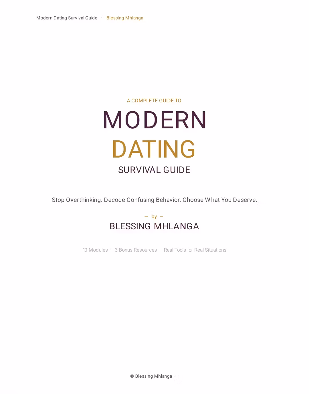 Modern Dating Survival Guide