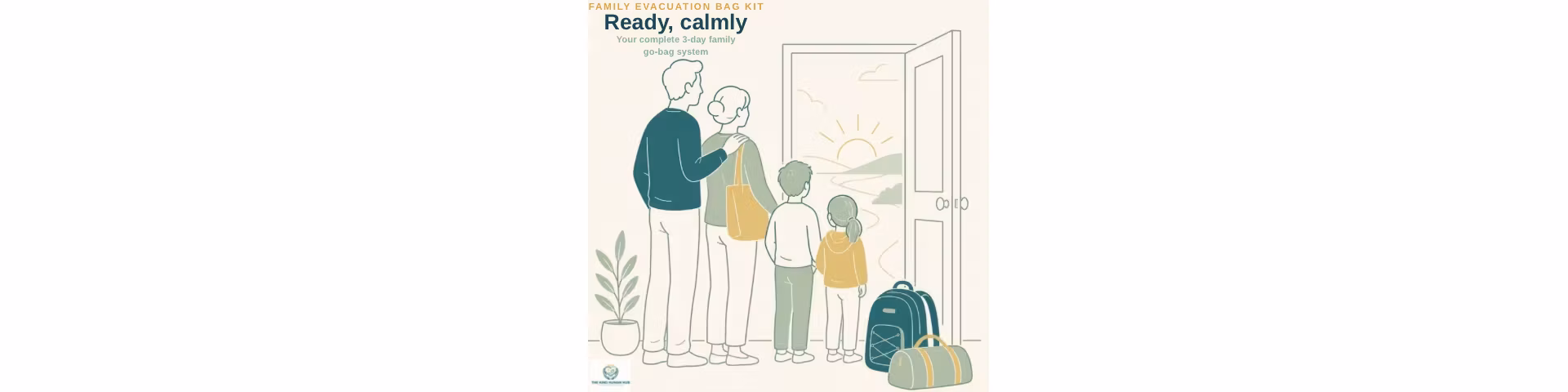 Family Evacuation Bag Kit - Complete 3-Day Go-Bag System