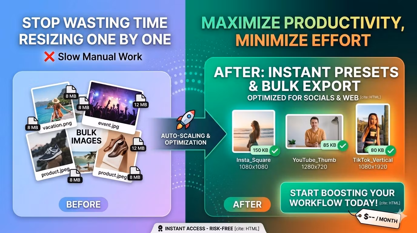 Resize Once, Post Everywhere: Bulk Social Image Resizer for Creators