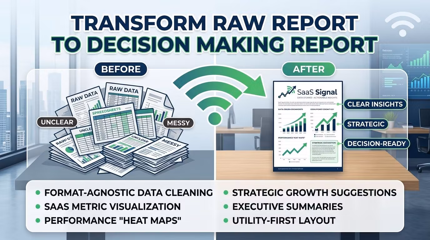 Transform SaaS Raw Report to Decision Making report