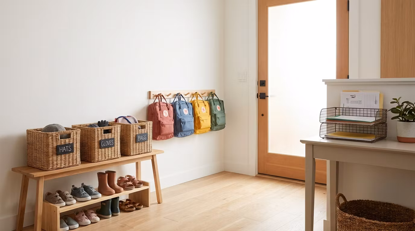 Entryway Drop Zone Kit for School-Age Kids
